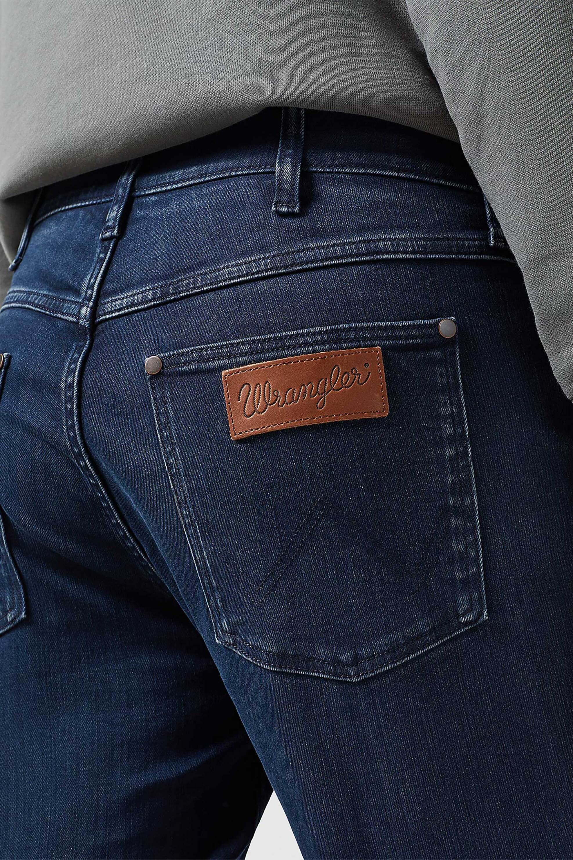 Wrangler® ανδρικό τζιν παντελόνι πεντάτσεπο Straight Fit "Greensboro" - 112350742 Denim Blue Σκούρο φωτογραφία