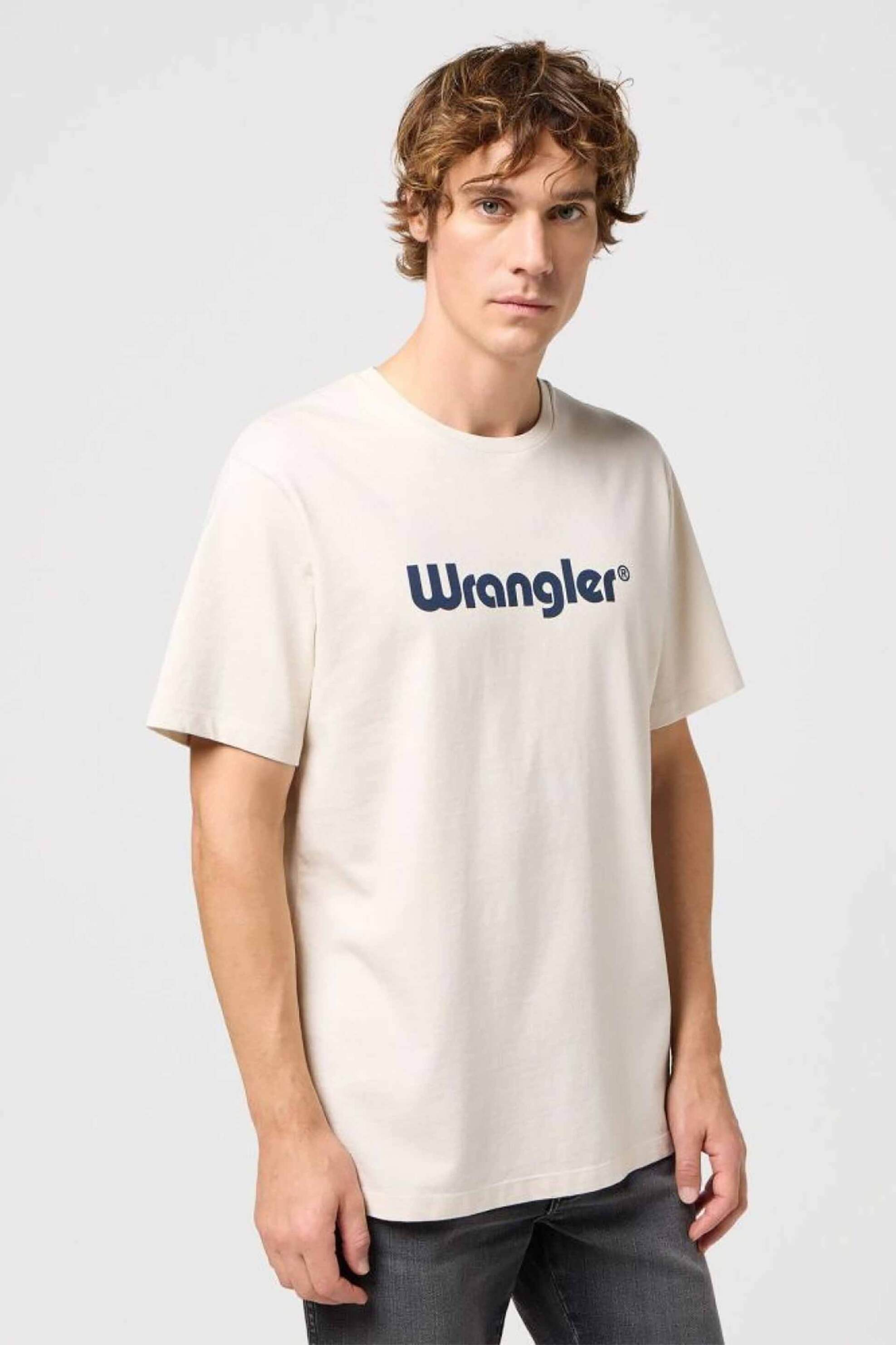 Ανδρική Μόδα > Ανδρικά Ρούχα > Ανδρικές Μπλούζες > Ανδρικά T-Shirts Wrangler® ανδρικό T-shirt με logo print Regular Fit - 112350523 Λευκό