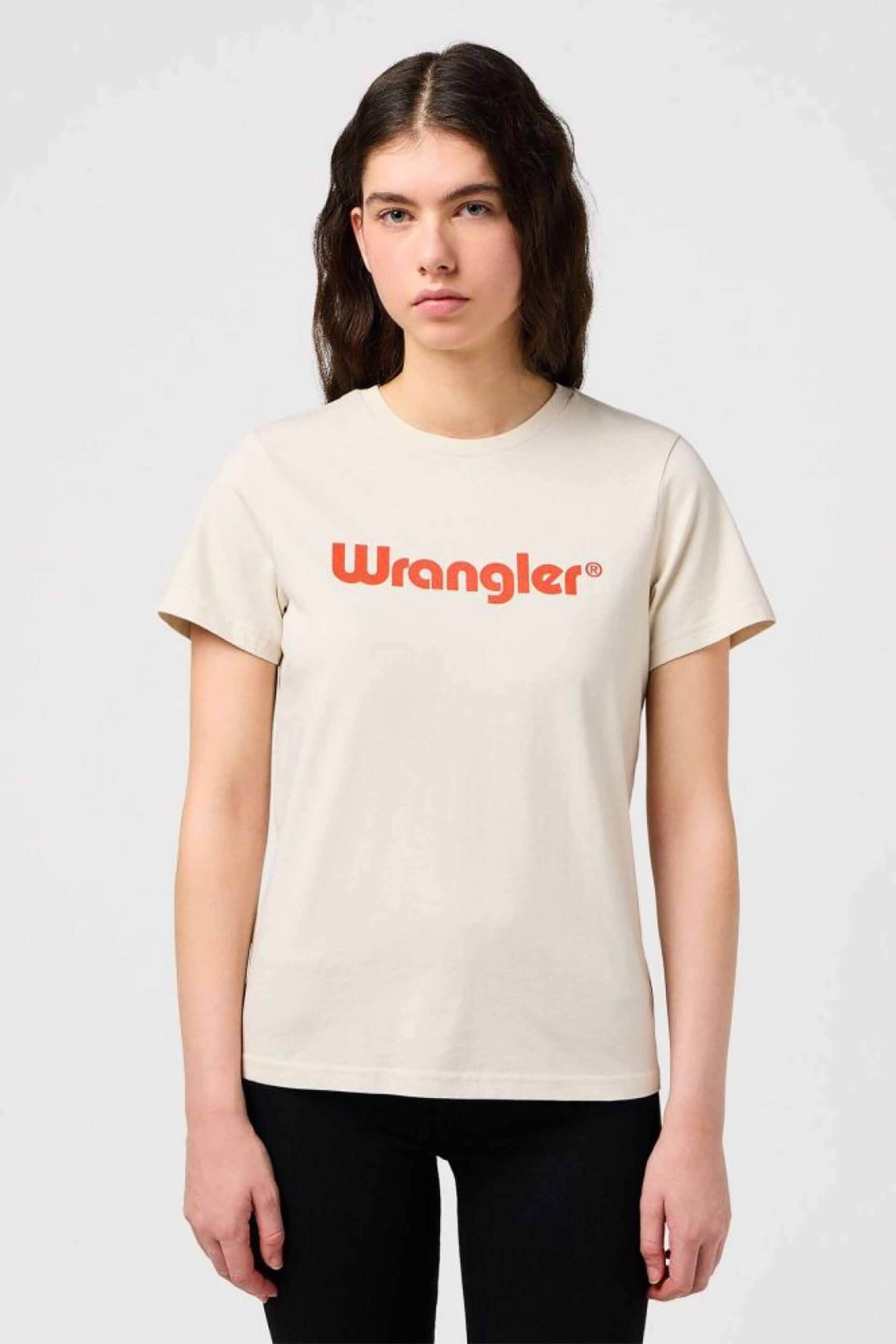 Γυναικεία Ρούχα & Αξεσουάρ > Γυναικεία Ρούχα > Γυναικεία Τοπ > Γυναικεία T-Shirts Wrangler® γυναικείο T-shirt με logo print Regular Fit - 112350305 Εκρού