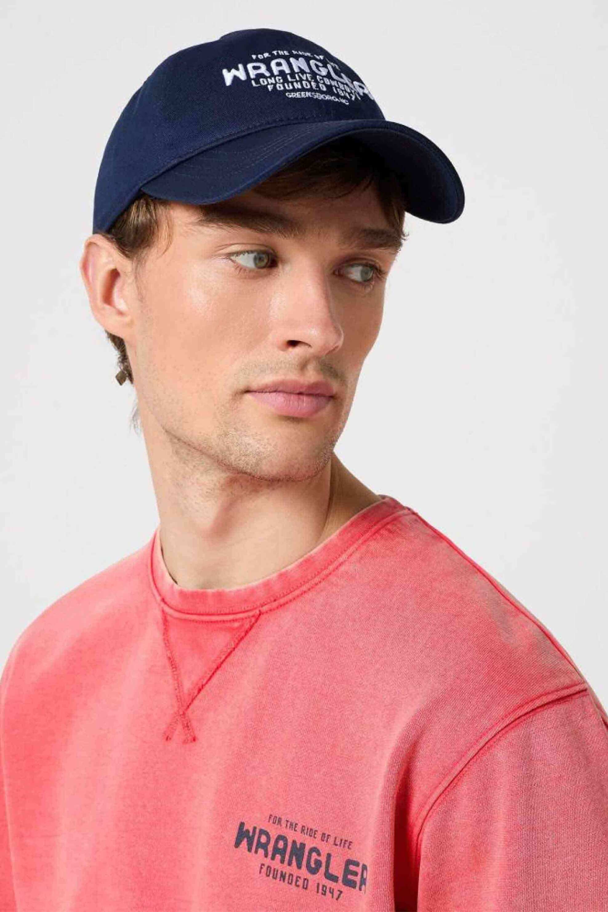 Wrangler® ανδρικό καπέλο με λογότυπο - 112350674 Μπλε Σκούρο