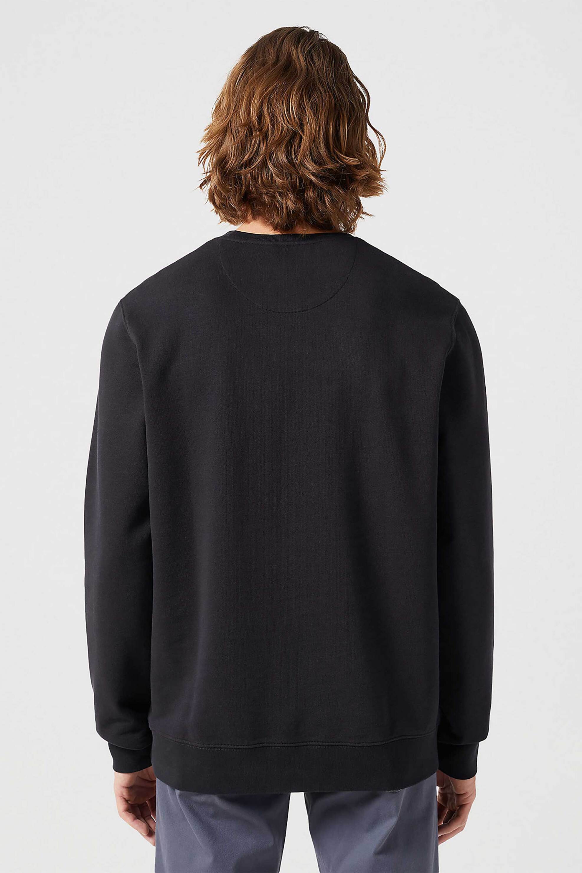 Wrangler® ανδρική μπλούζα φούτερ με λογότυπο Regular Fit "Sign Off" - 112350535-** Μαύρο φωτογραφία