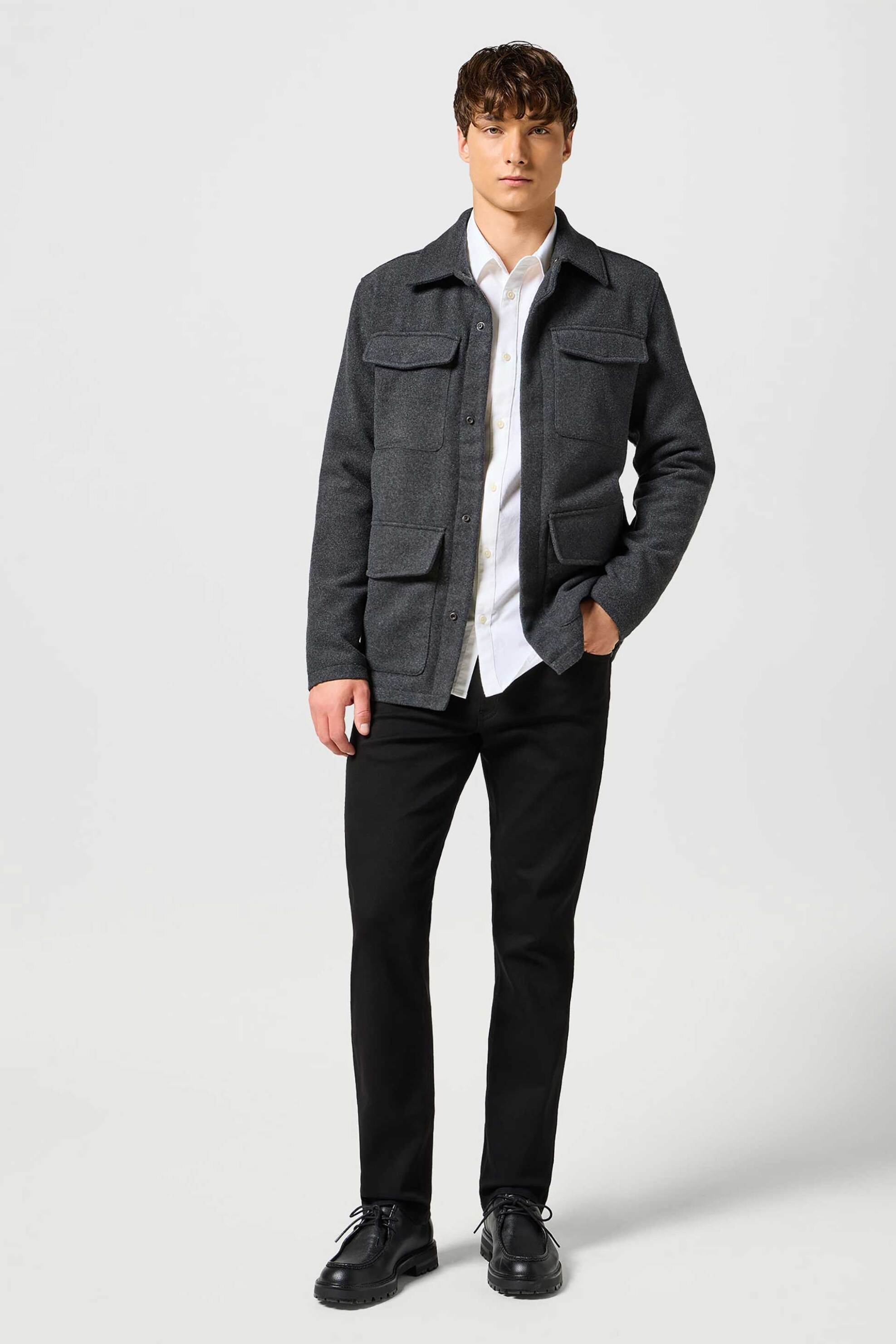 Wrangler® ανδρικό τζιν παντελόνι πεντάτσεπο Regular Fit "Greensboro" - 112357393 Μαύρο