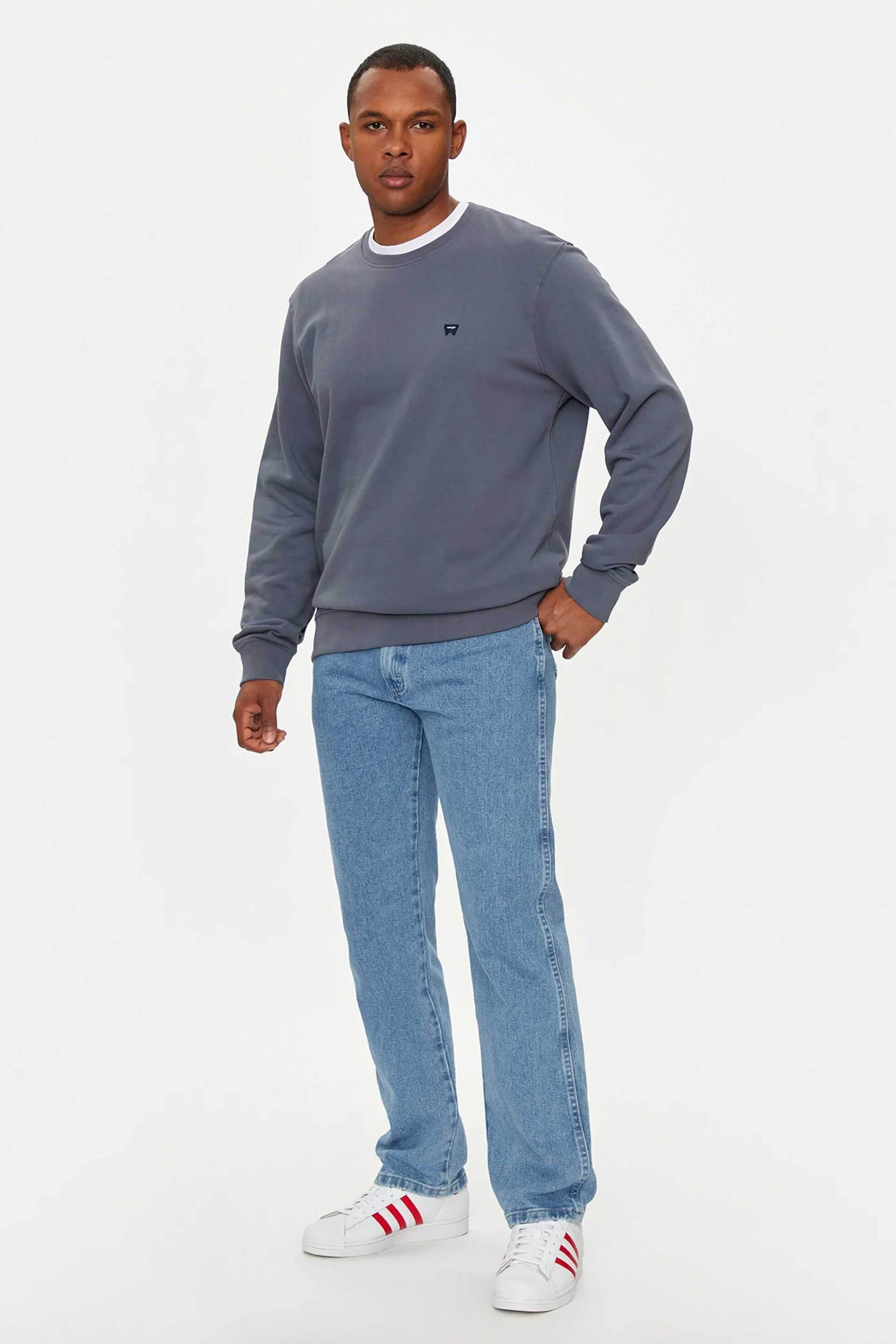 WRANGLER Wrangler® ανδρικό τζιν παντελόνι πεντάτσεπο με logo patch Bootcut Fit - 112358497-** Denim Blue