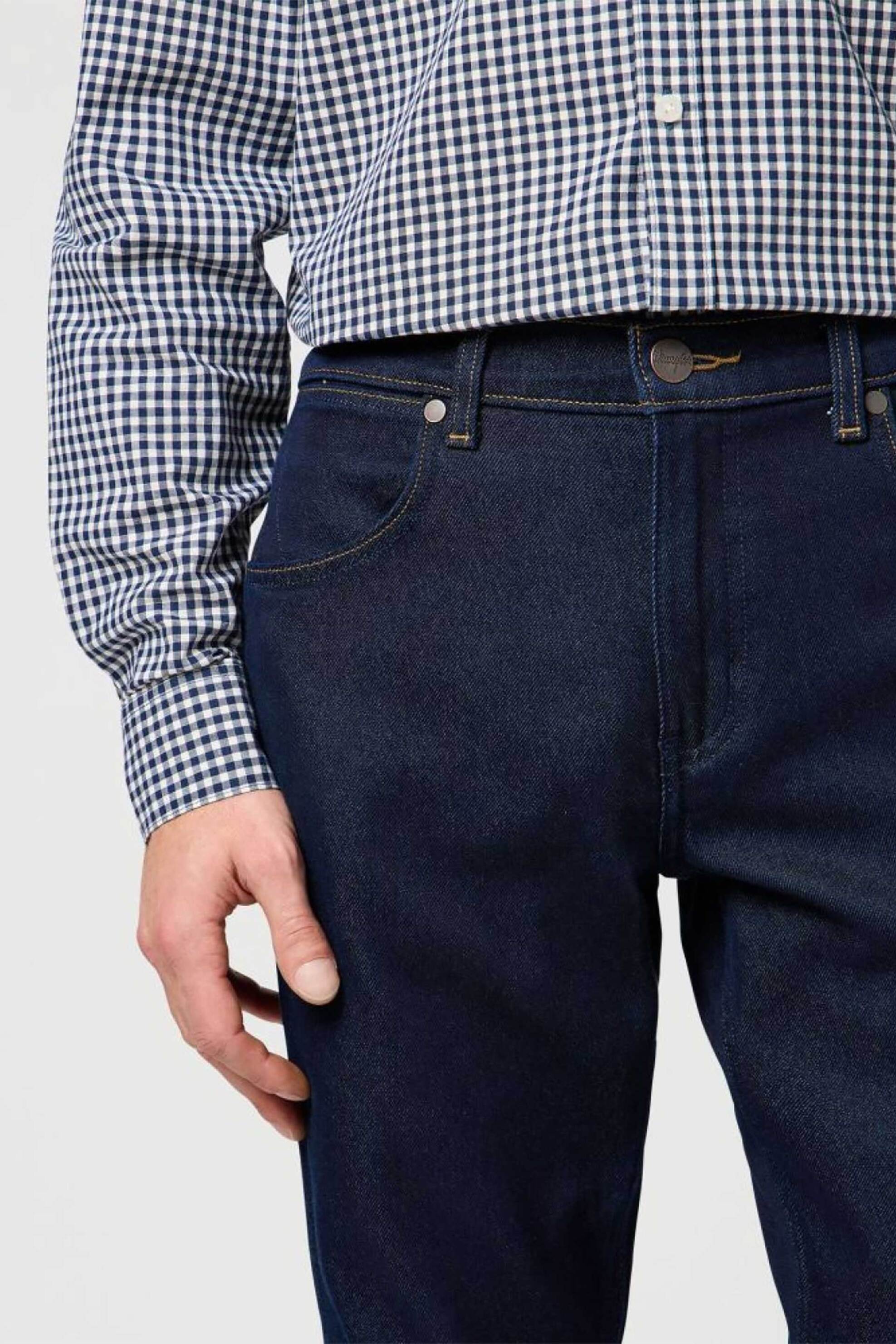 Wrangler Ανδρικό Τζιν Παντελόνι Πεντάτσεπο Regular Fit Greensboro - 112362557 Denim Blue Σκούρο