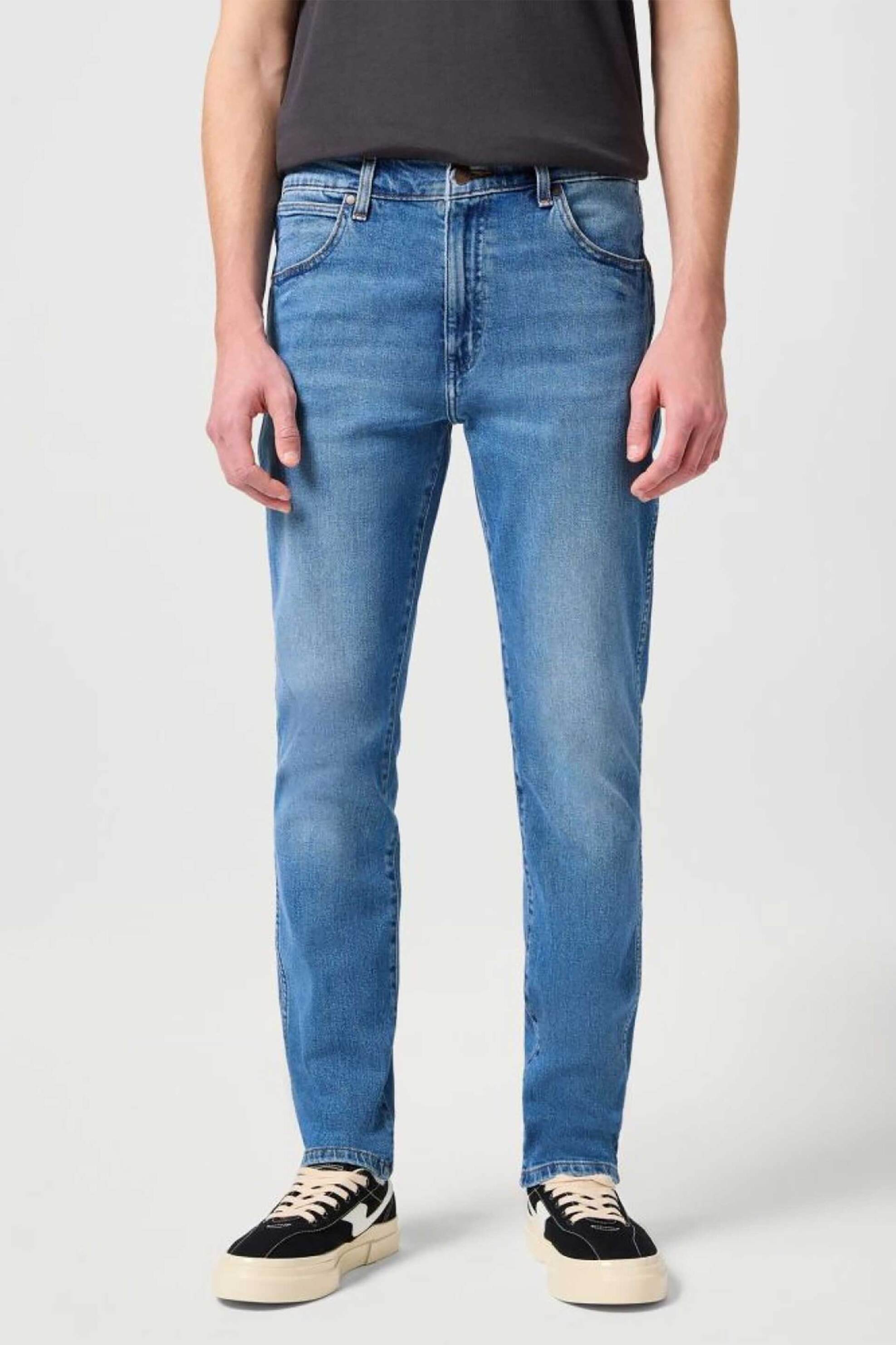 Wrangler® ανδρικό τζιν παντελόνι πεντάτσεπο "Larston New Favorite" Slim Fit - 112322663 Denim Blue φωτογραφία