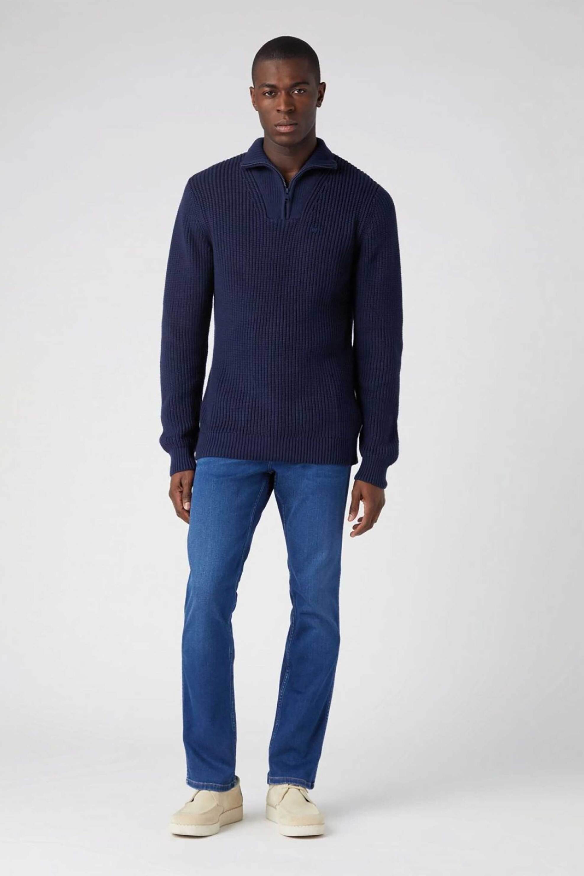 Wrangler® ανδρικό τζιν παντελόνι πεντάτσεπο "Greensboro Olympia" Regular Fit - 112341419-** Denim Blue