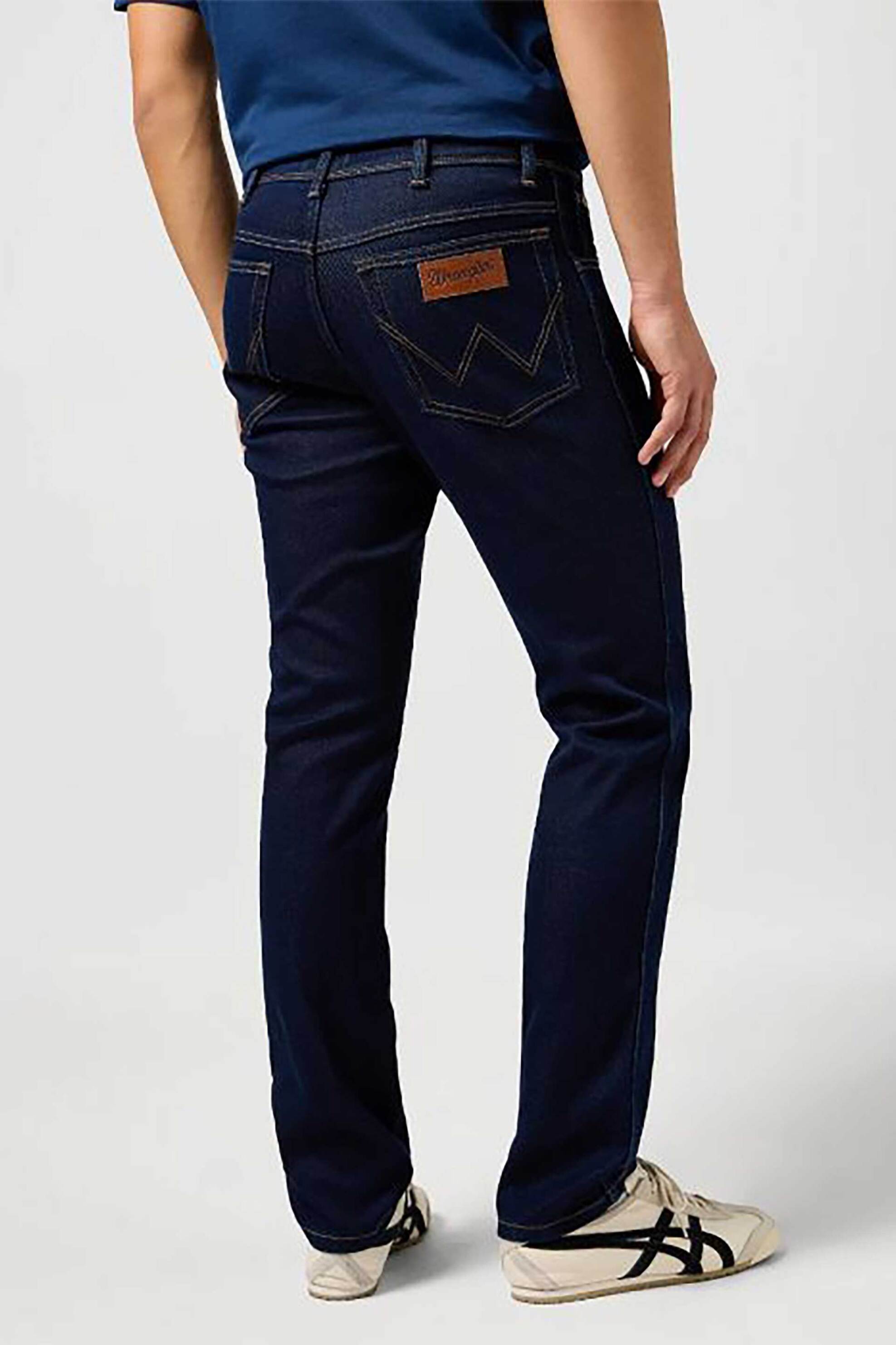 Wrangler Ανδρικό Τζιν Παντελόνι Πεντάτσεπο Texas Moonlight Rinse Slim Fit - 112362474 Denim Blue Σκούρο