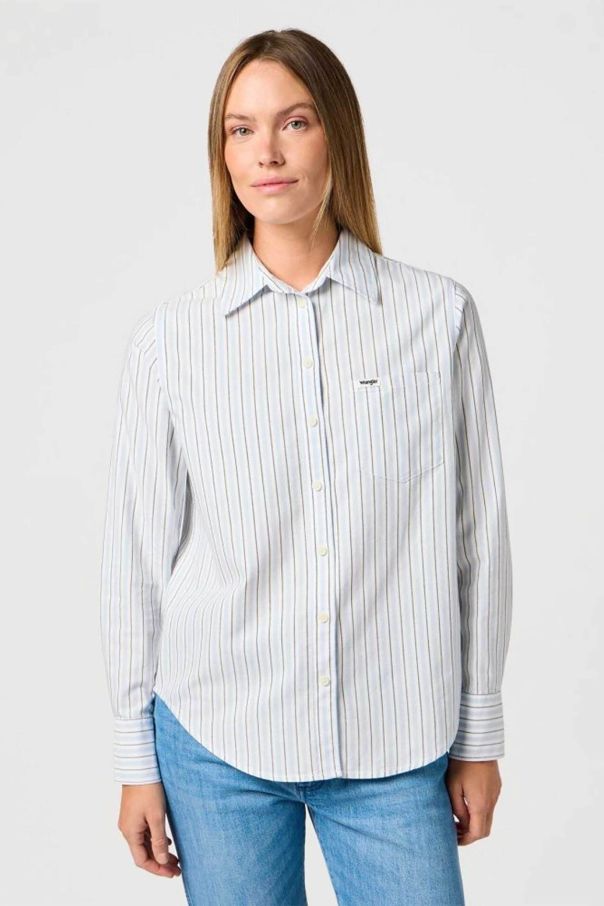 Wrangler Wrangler® γυναικείο ριγέ πουκάμισο 