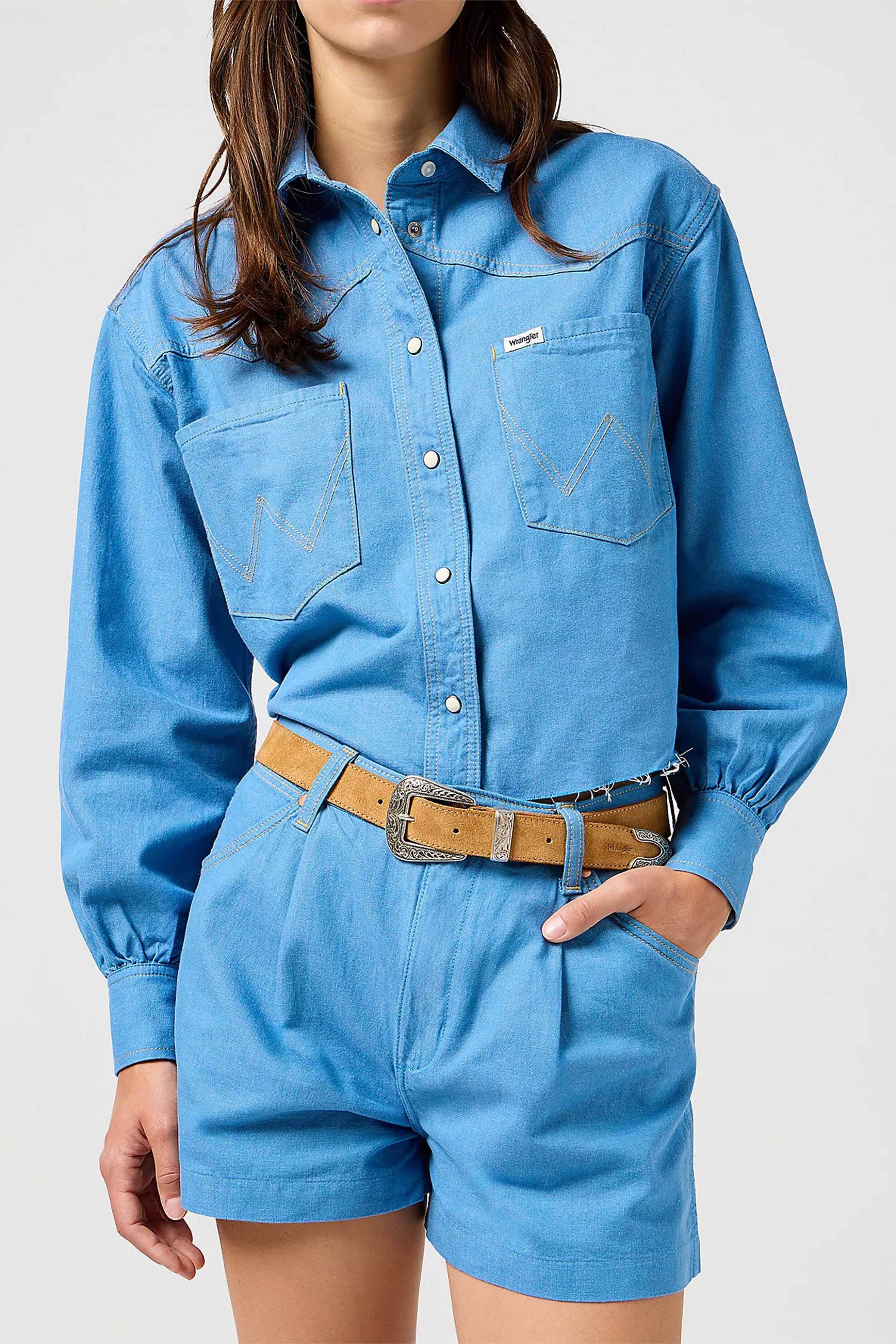 Wrangler Wrangler® γυναικεία δερμάτινη ζώνη Western - 112365298 Μπεζ 2025
