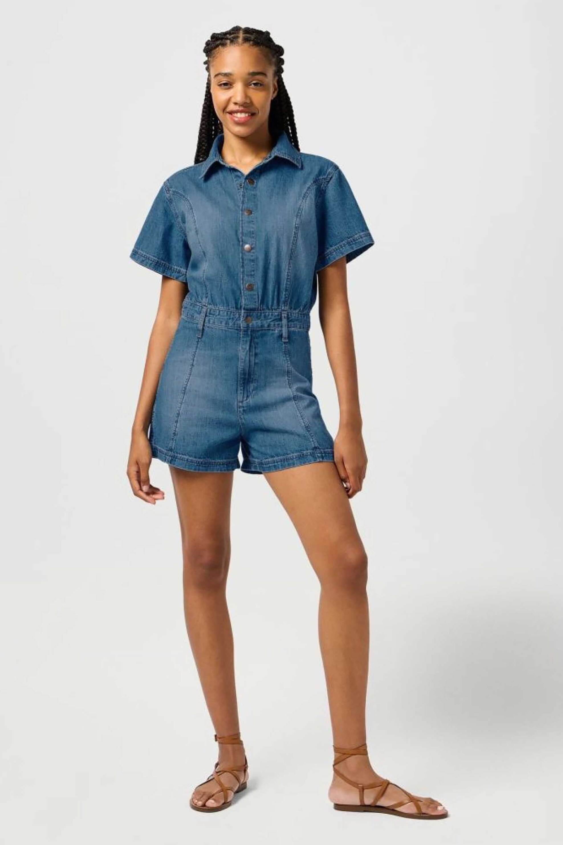 Wrangler Wrangler® γυναικεία ολόσωμη φόρμα denim 