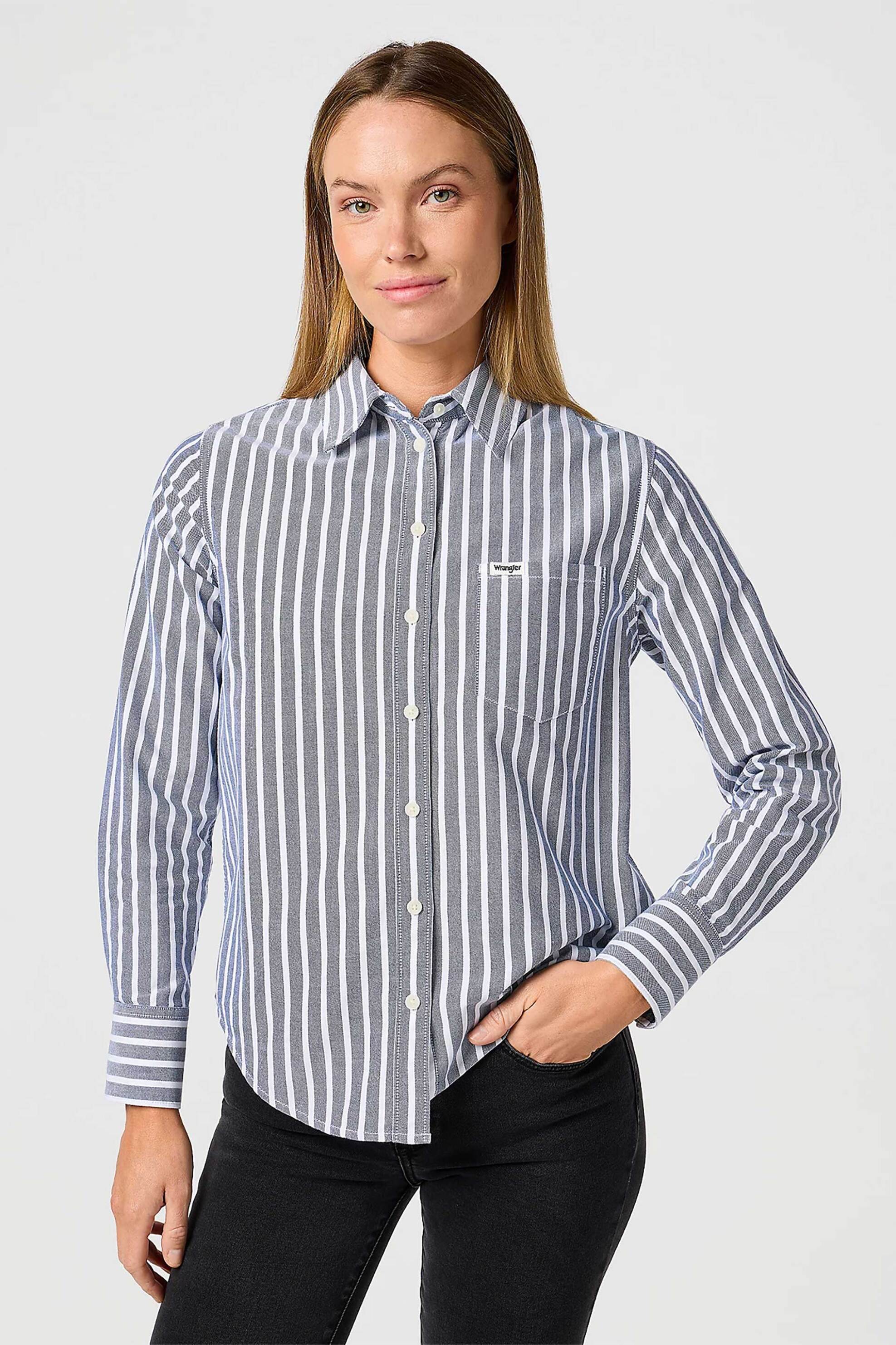 Wrangler Wrangler® γυναικείο ριγέ πουκάμισο 