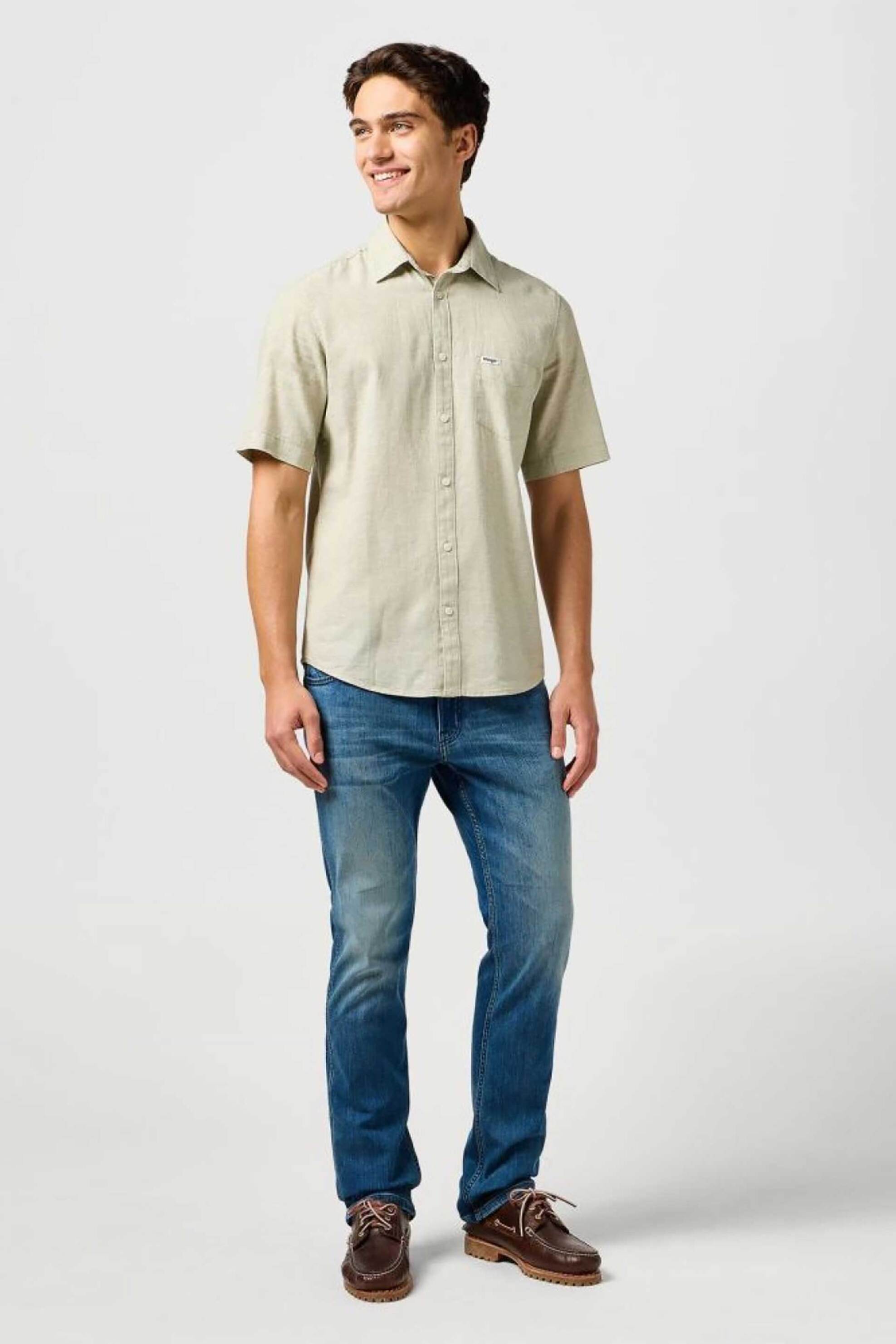WRANGLER Wrangler® ανδρικό τζιν παντελόνι "Greensboro Trail Tone" - 112362442 Denim Blue