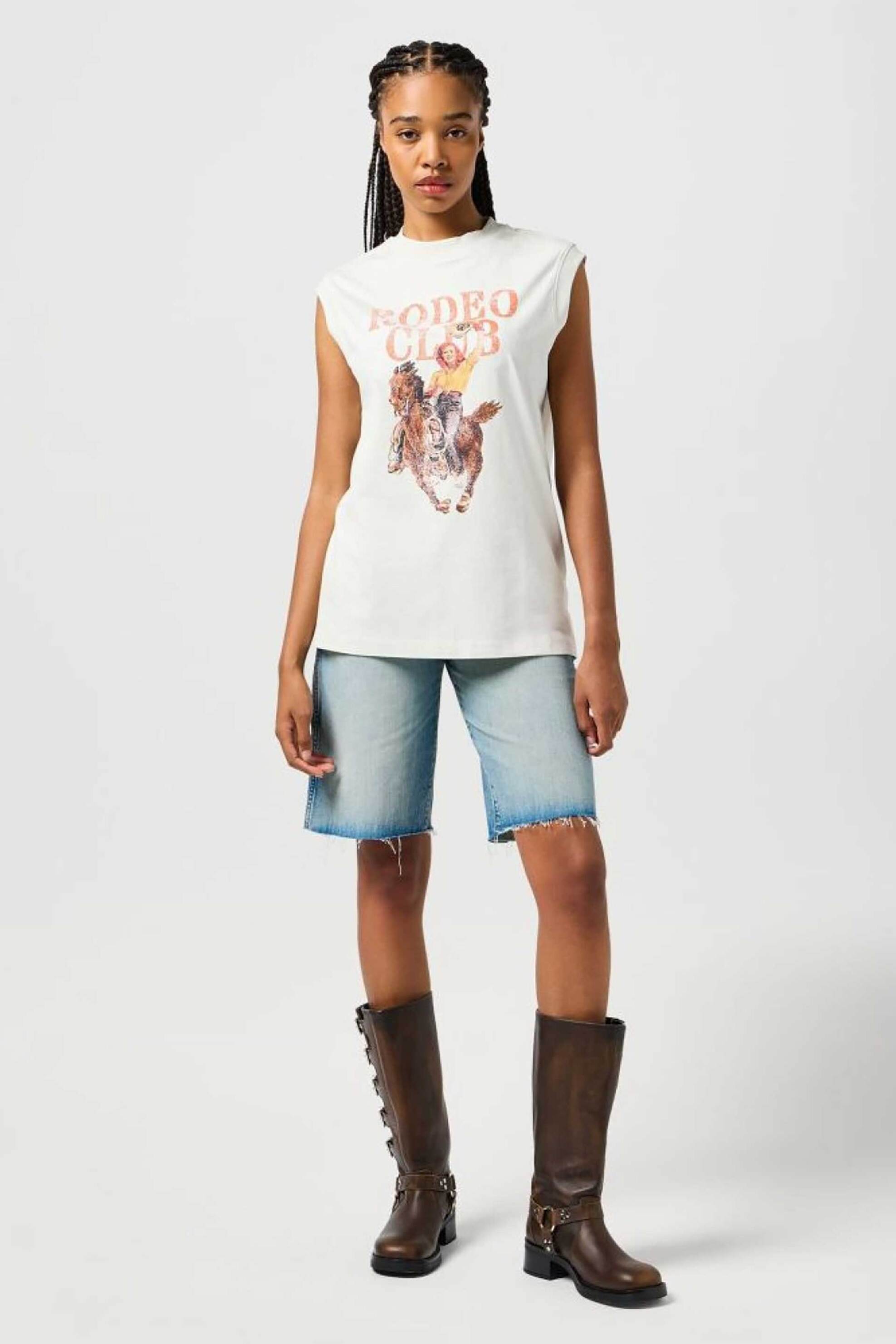 Wrangler Wrangler® γυναικεία βερμούδα denim 