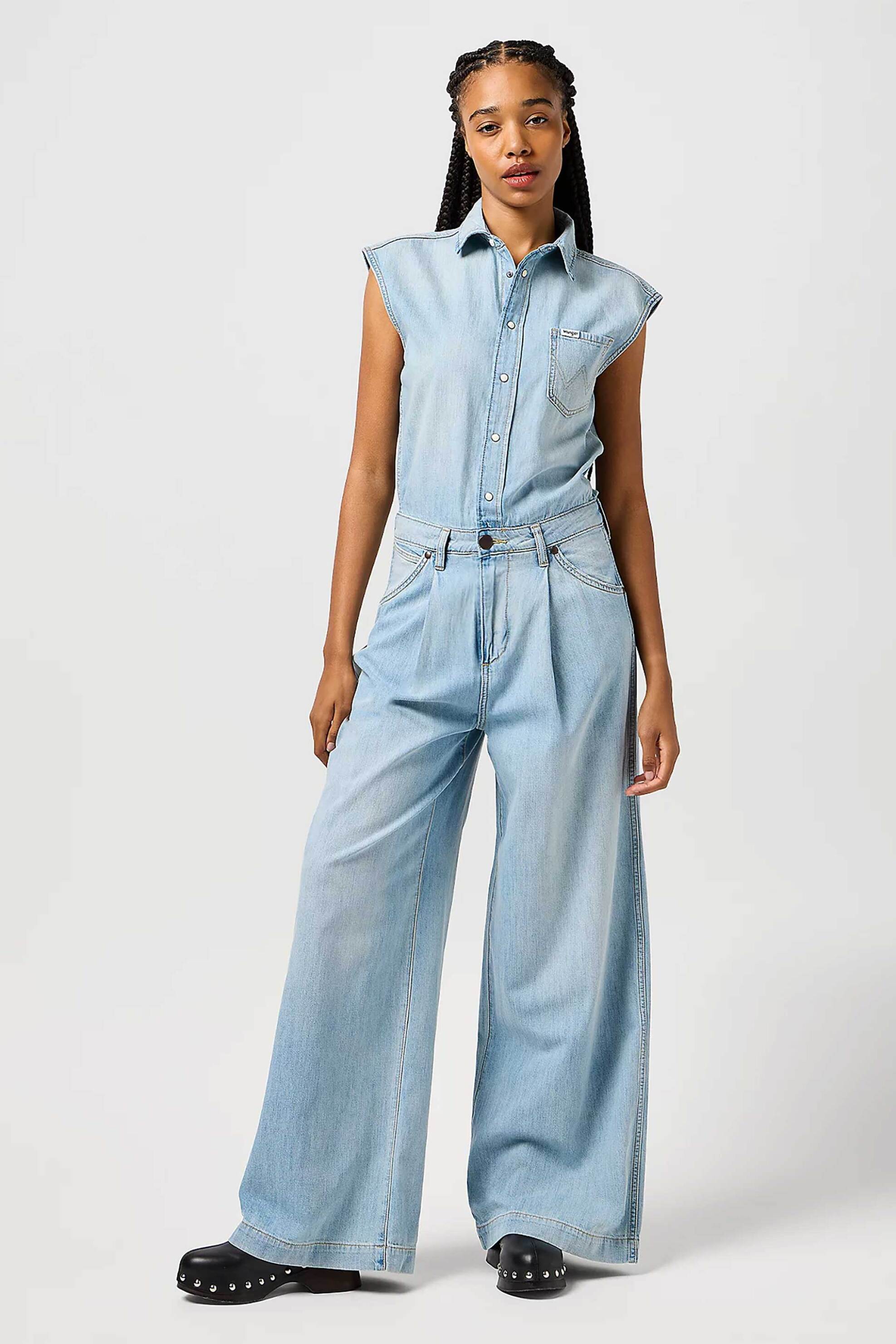 Wrangler® γυναικεία ολόσωμη φόρμα denim - 112362713 Denim Blue φωτογραφία