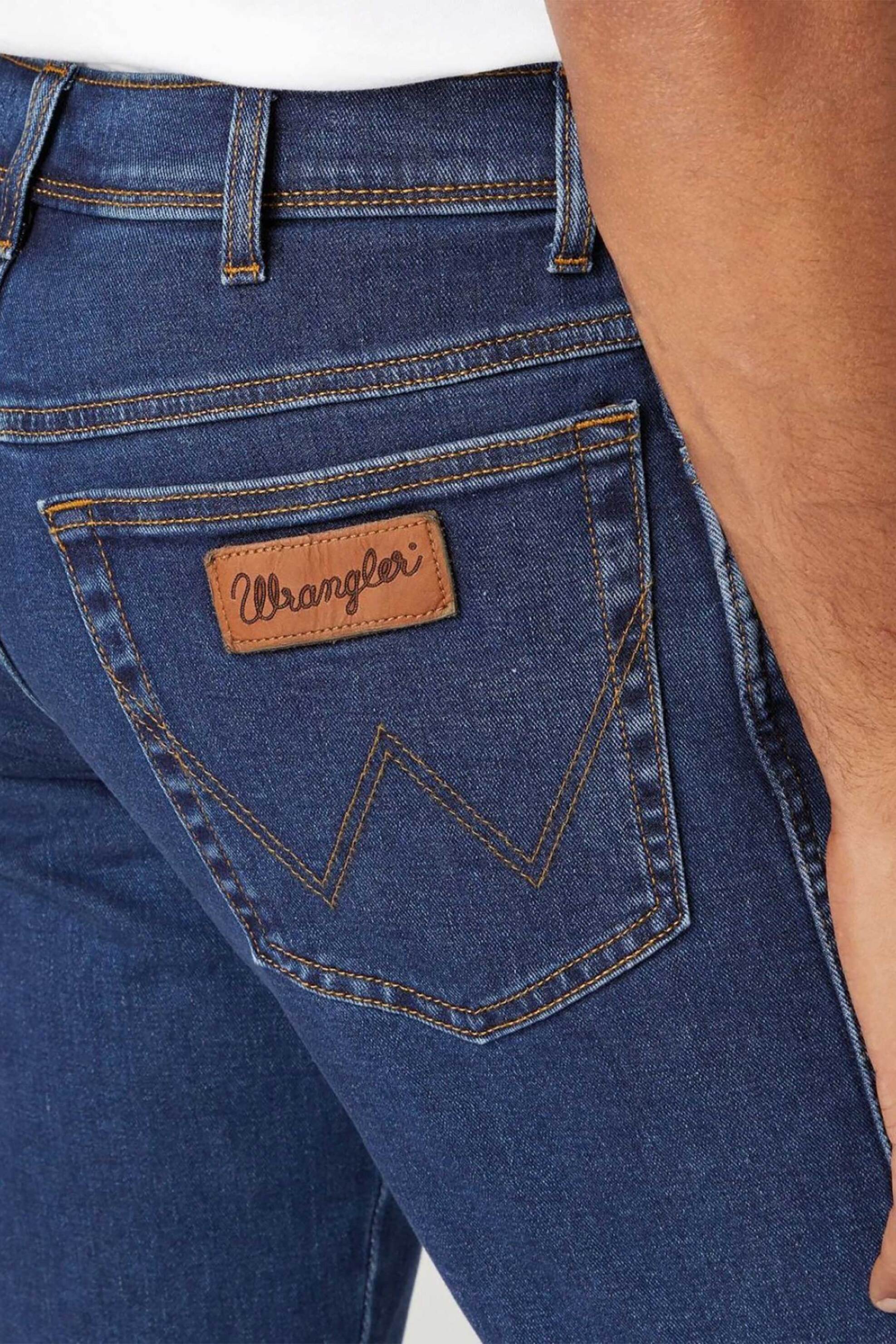Wrangler® ανδρικό τζιν παντελόνι πεντάτσεπο Regular Straight Fit "Texas" - 112126053 Denim Blue Σκούρο φωτογραφία