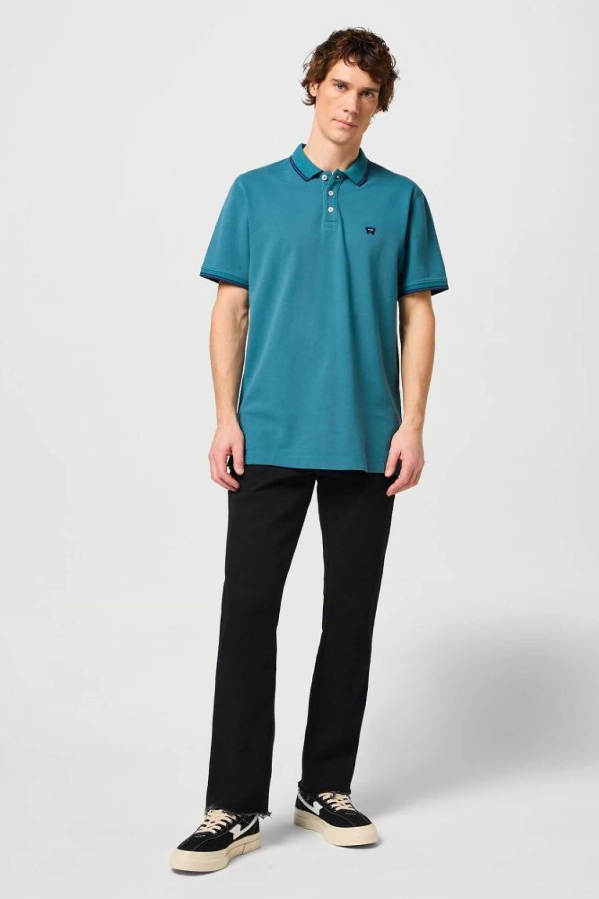 WRANGLER Wrangler® ανδρικό τζιν παντελόνι πεντάτσεπο "Texas Black Overdye" Straight Fit - 112126034 Μαύρο