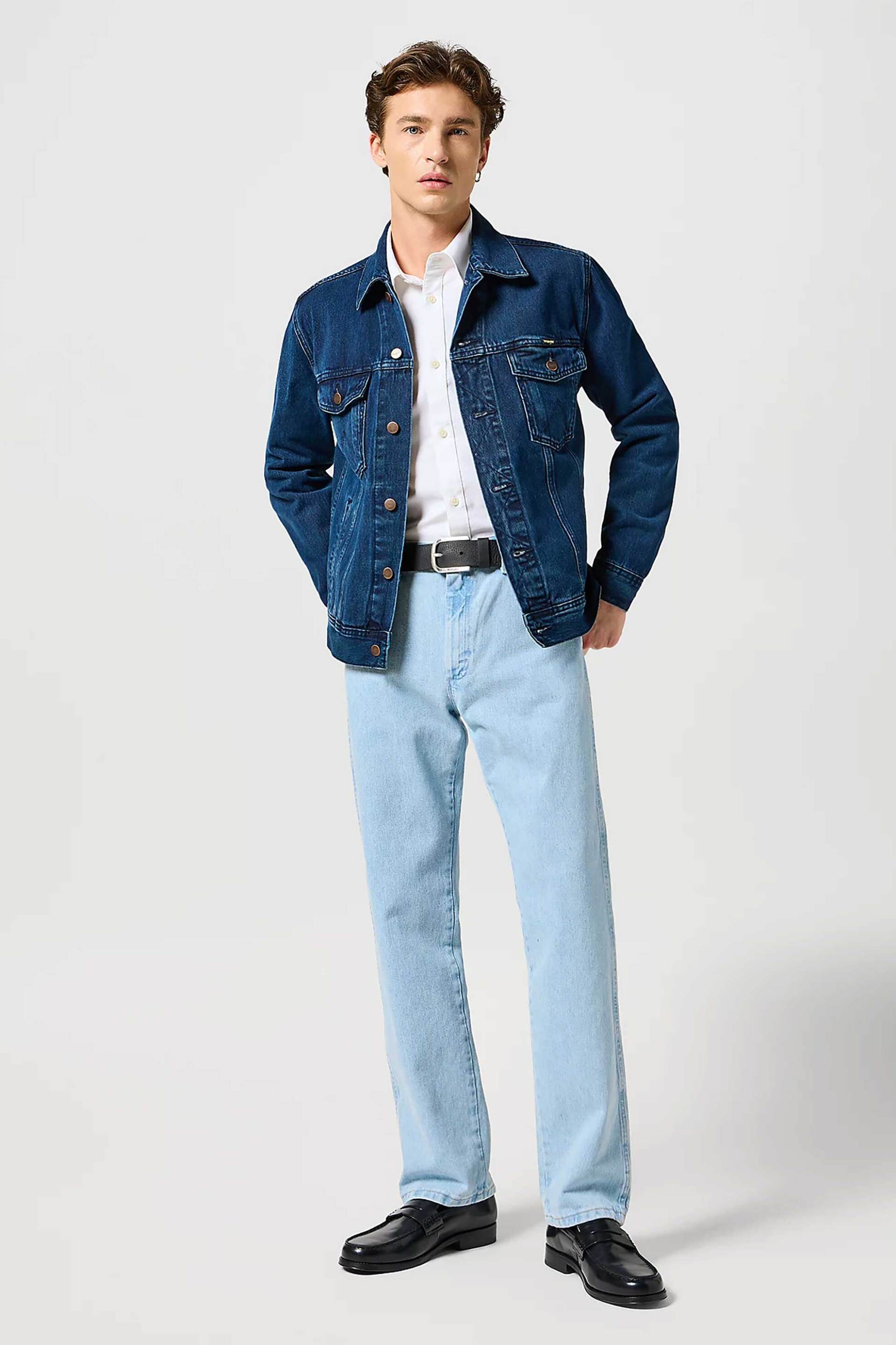 Wrangler® ανδρικό μονόχρωμο πουκάμισο Regular Fit - 112350485-** Λευκό φωτογραφία