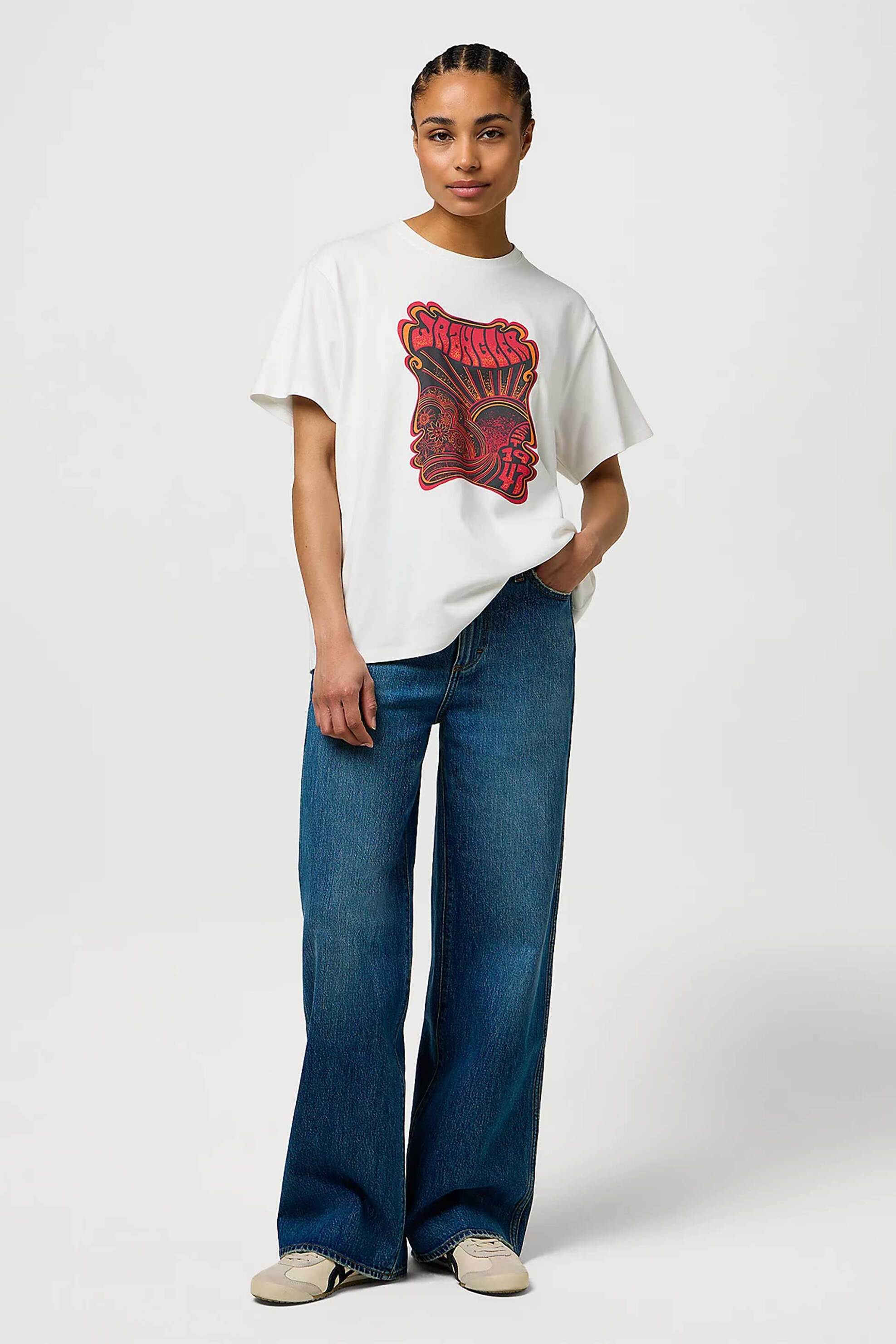 WRANGLER Wrangler® γυναικείο τζιν παντελόνι πεντάτσεπο "Loose Straight" - 112371184 Denim Blue