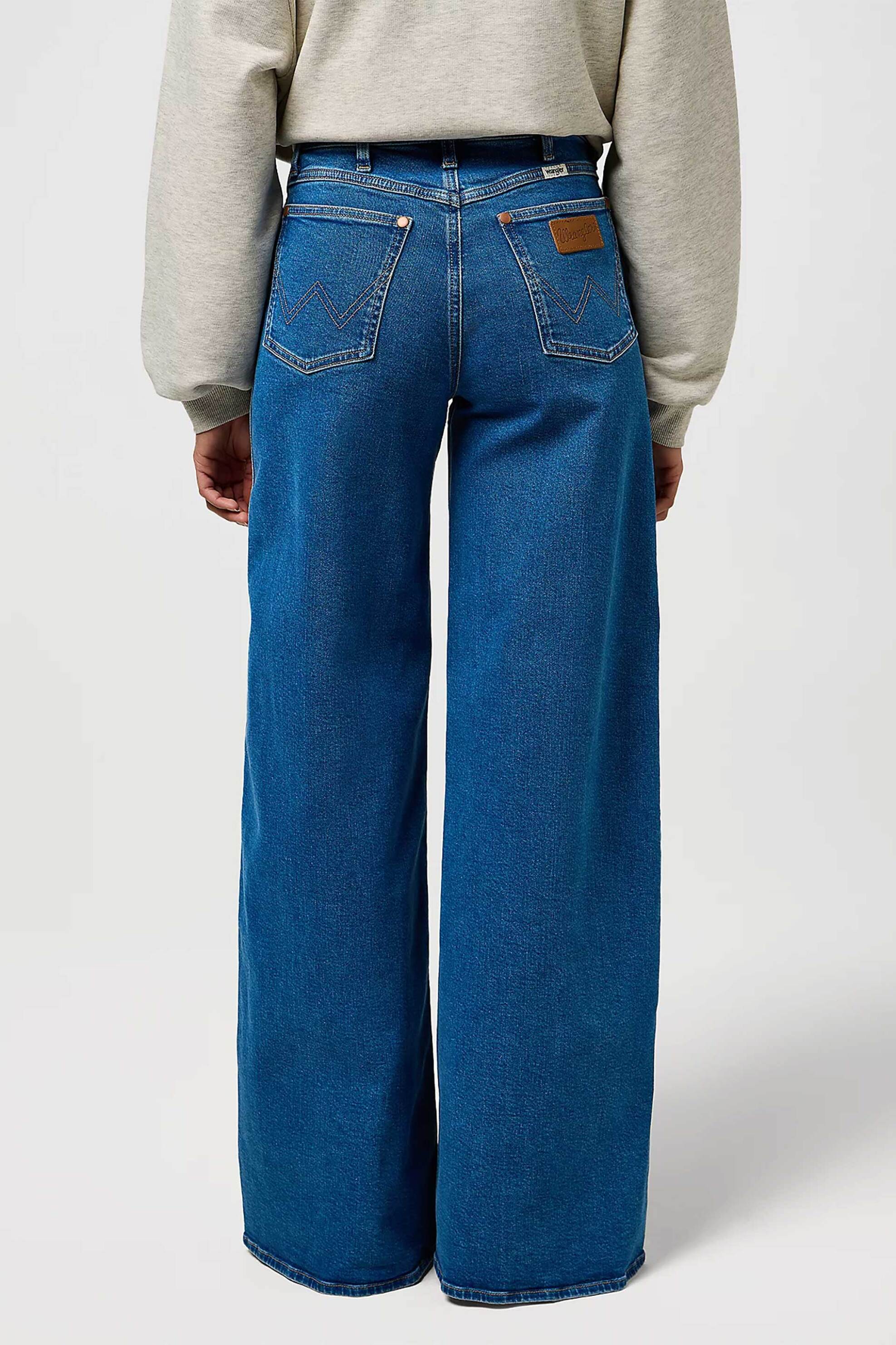 Wrangler® γυναικείο τζιν παντελόνι ψηλόμεσο πεντάτσεπο Loose Fit "Canyon" - 112371190 Denim Blue φωτογραφία