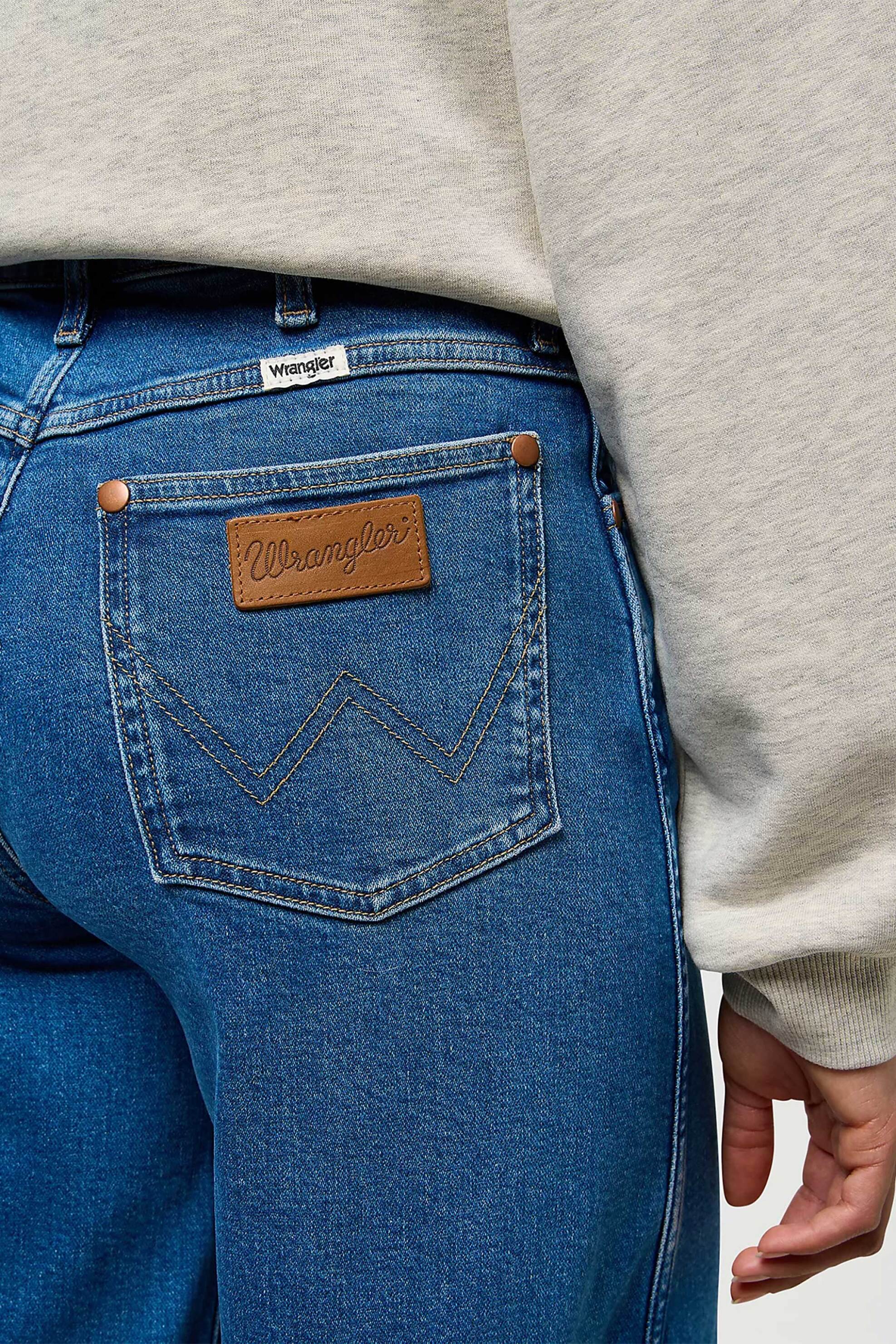 Wrangler® γυναικείο τζιν παντελόνι ψηλόμεσο πεντάτσεπο Loose Fit "Canyon" - 112371190 Denim Blue φωτογραφία