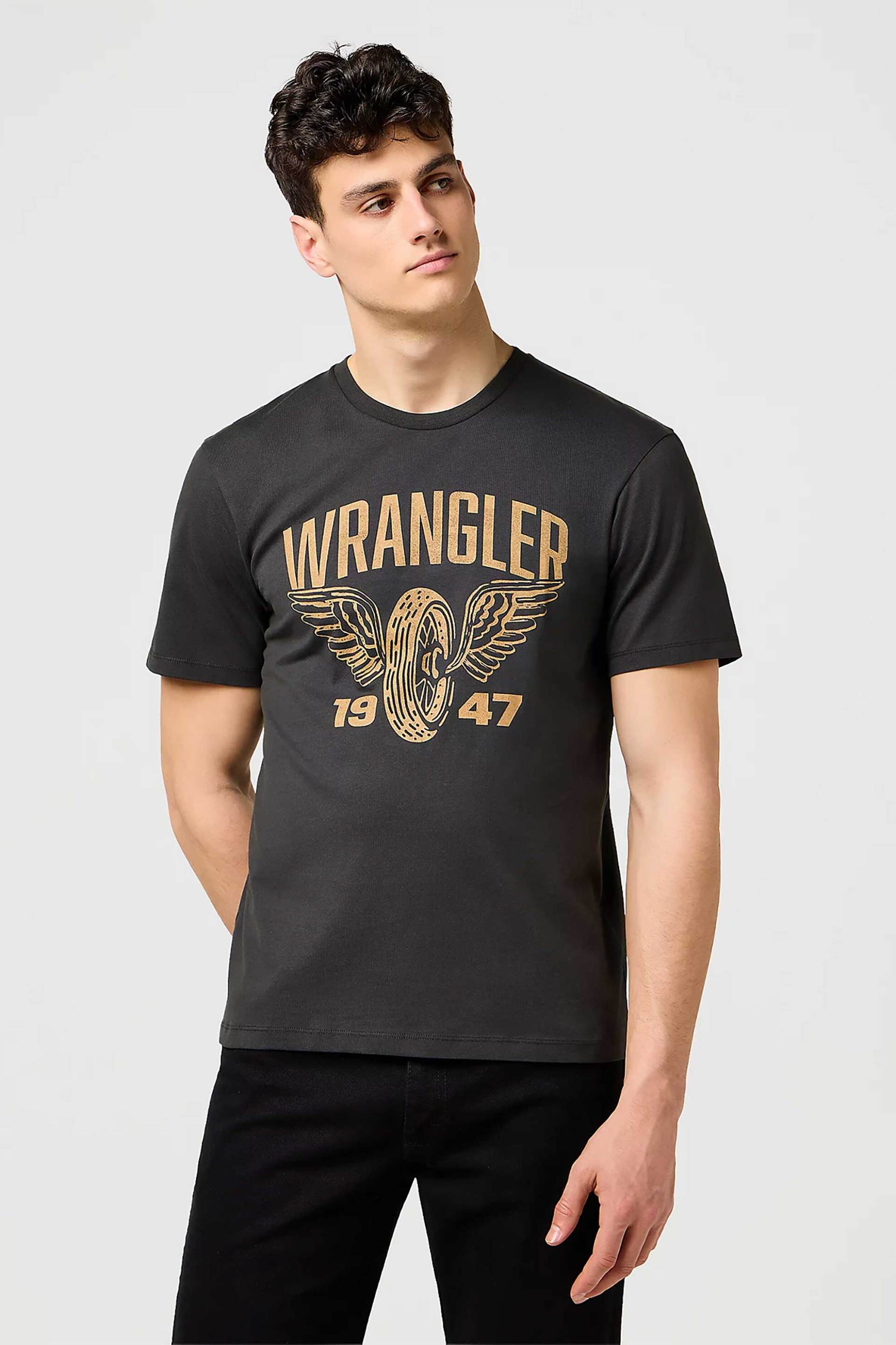 Wrangler® ανδρικό T-shirt με graphic logo print Regular Fit 