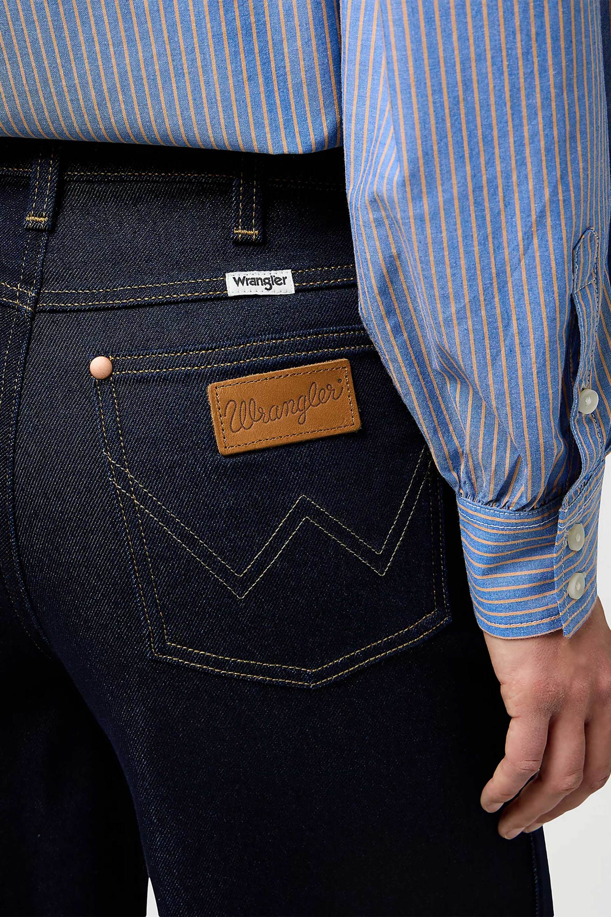 Wrangler® γυναικείο τζιν παντελόνι ψηλόμεσο πεντάτσεπο Loose Fit "Canyon" - 112371187 Denim Blue Σκούρο φωτογραφία