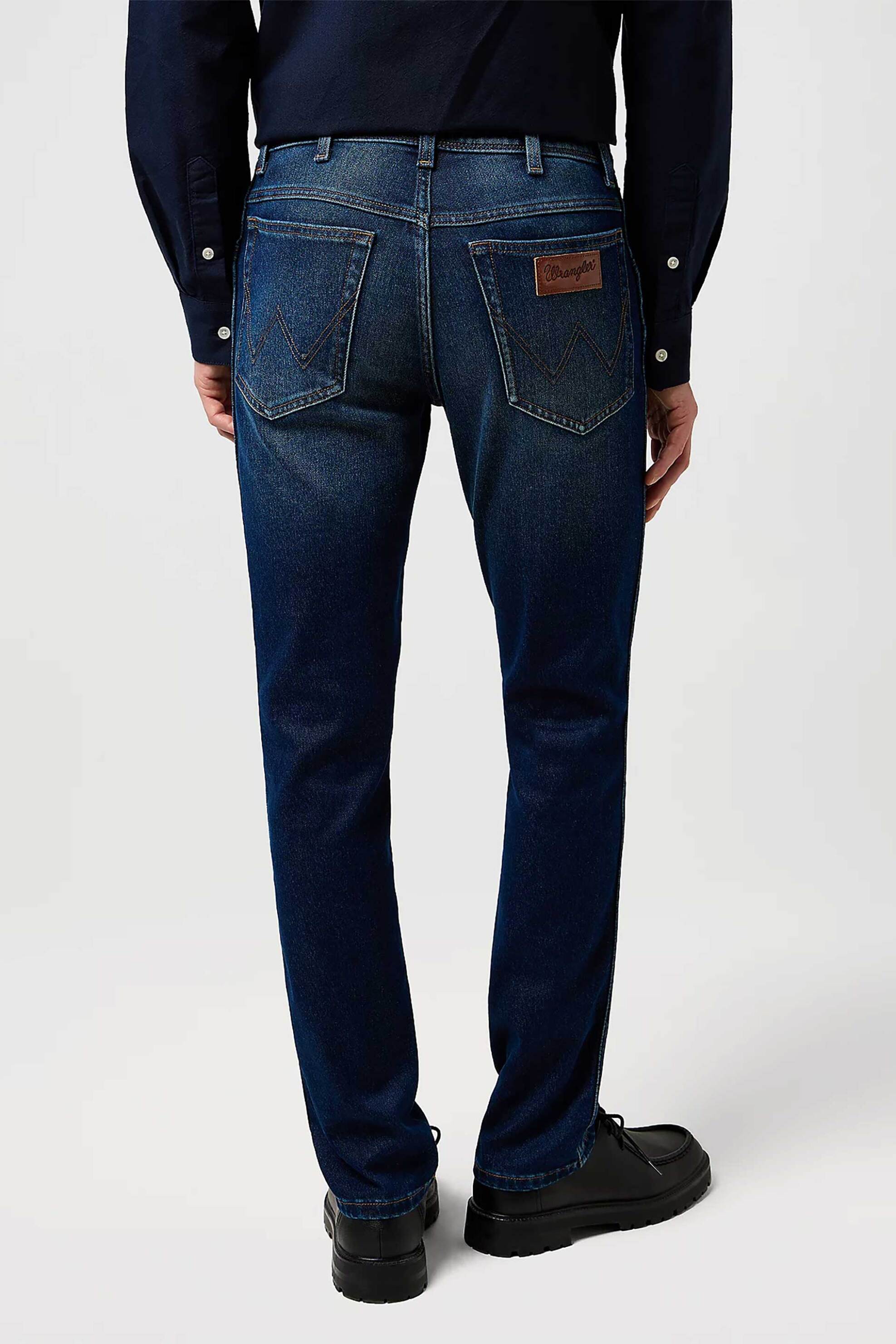 Wrangler® ανδρικό τζιν παντελόνι πεντάτσεπο "Texas Fog" Slim Fit - 112370864 Denim Blue Σκούρο φωτογραφία