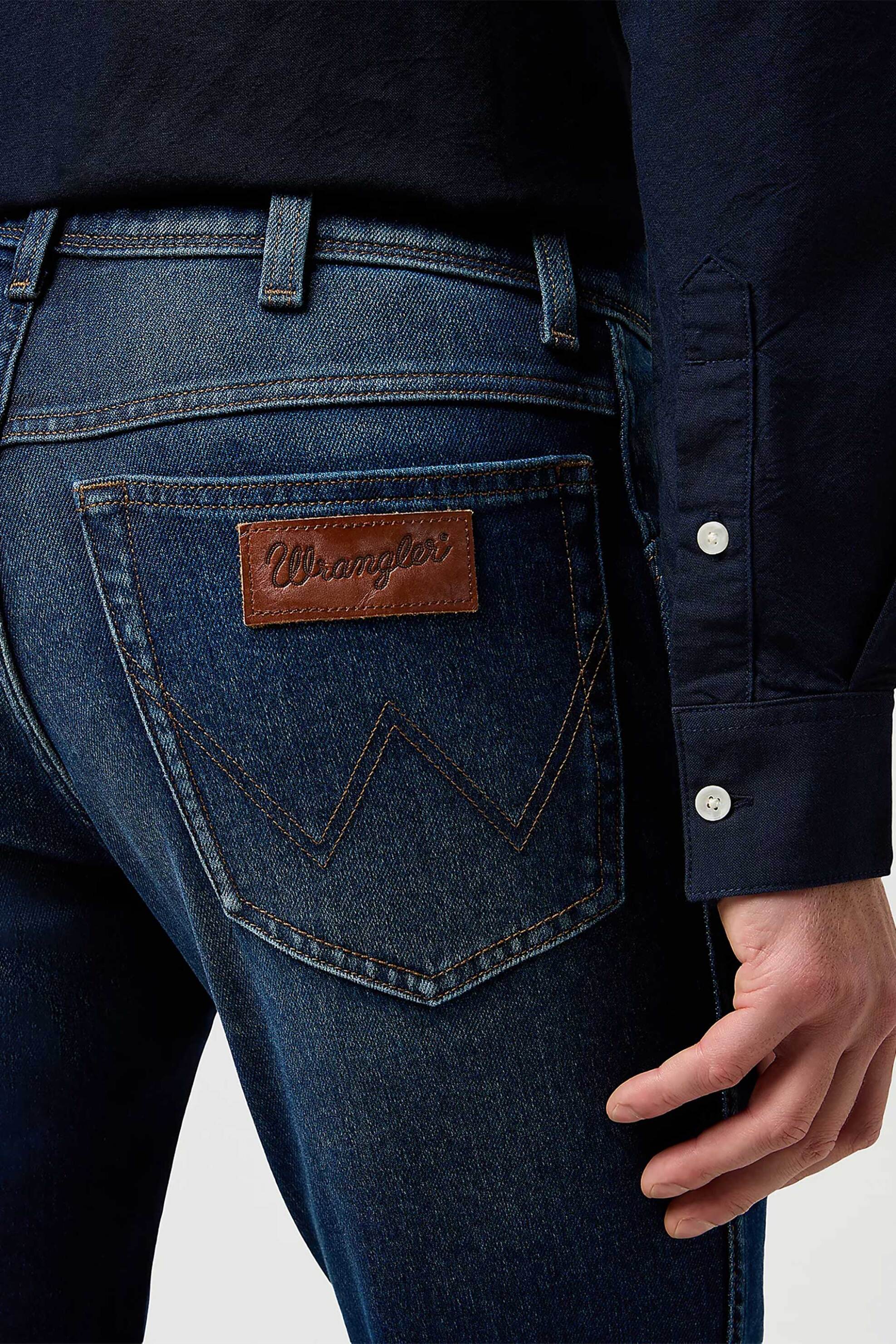 Wrangler® ανδρικό τζιν παντελόνι πεντάτσεπο "Texas Fog" Slim Fit - 112370864 Denim Blue Σκούρο φωτογραφία