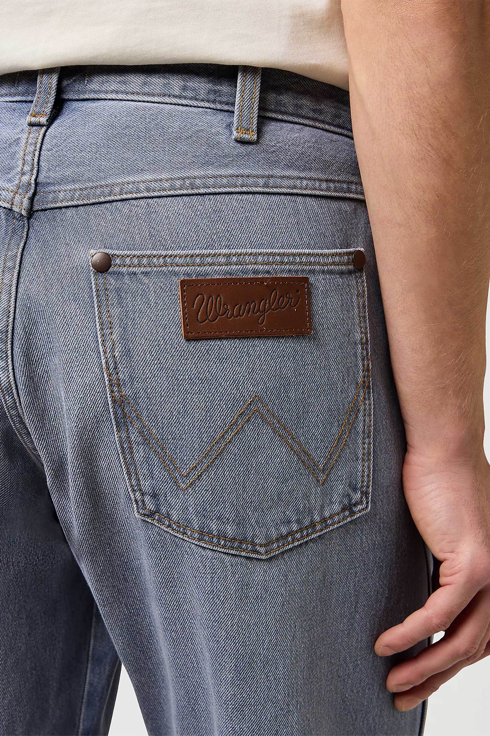 Wrangler® ανδρικό τζιν παντελόνι πεντάτσεπο Relaxed Straight Fit "Frontier" - 112370943 Denim Blue Ανοιχτό φωτογραφία