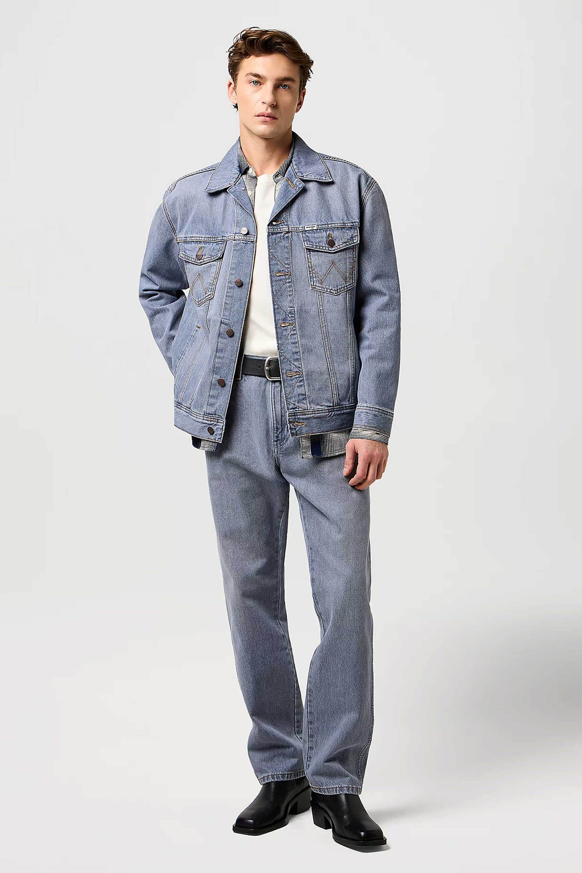 Wrangler® ανδρικό denim jacket Relaxed Fit "Anti Fit" - 112371446 Denim Blue Ανοιχτό φωτογραφία