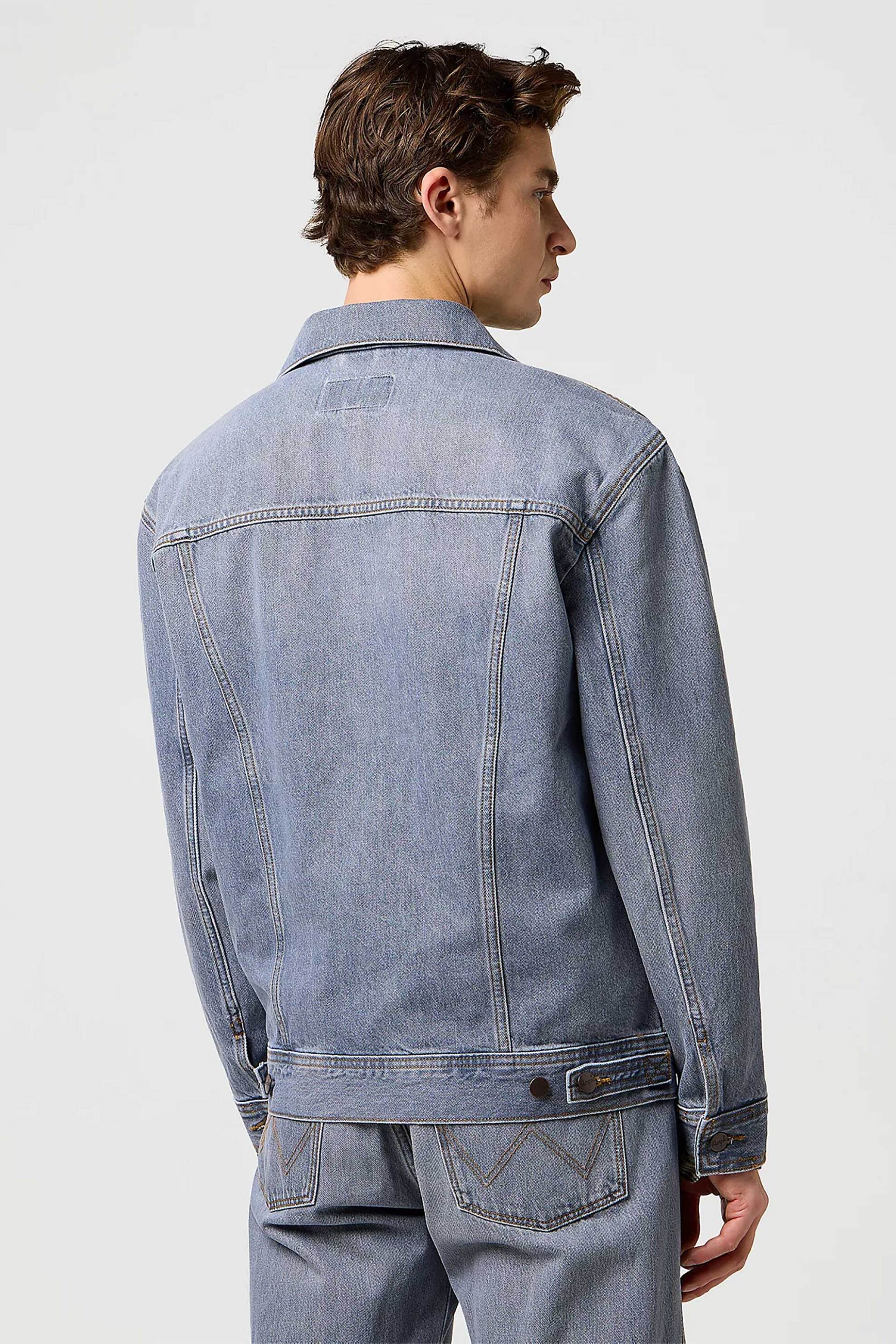 Wrangler® ανδρικό denim jacket Relaxed Fit "Anti Fit" - 112371446 Denim Blue Ανοιχτό φωτογραφία