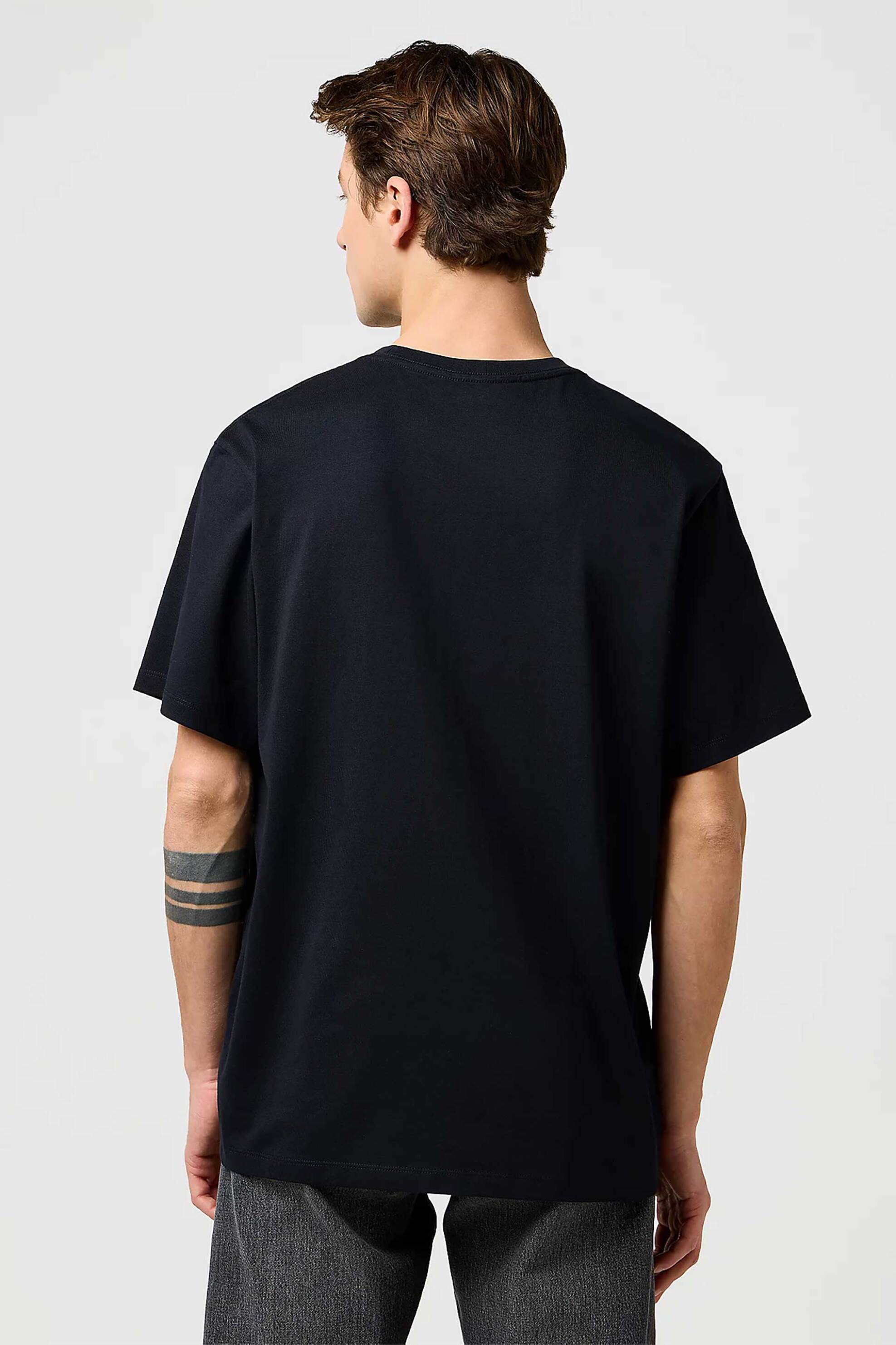 Wrangler® ανδρικό T-shirt με κεντημένο lettering Relaxed Fit - 112371489 Μαύρο φωτογραφία