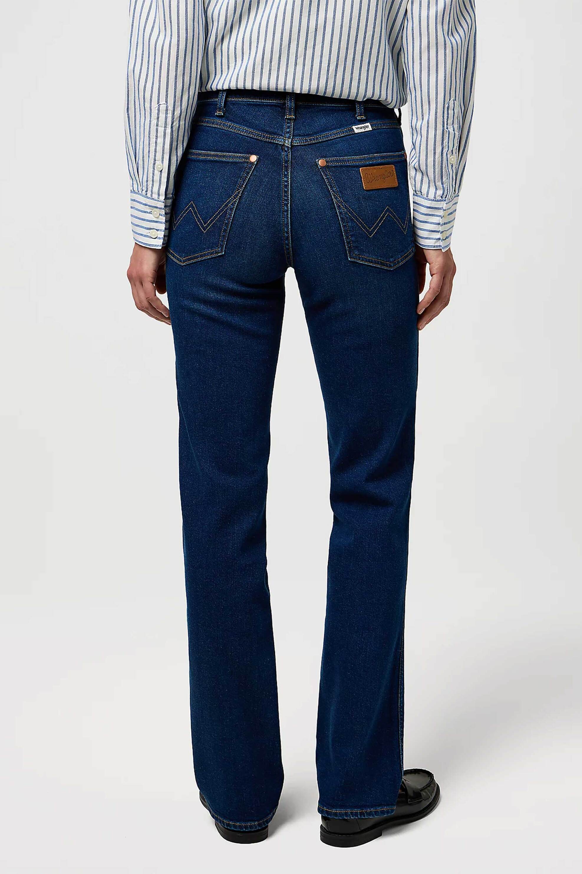 Wrangler® γυναικείο τζιν παντελόνι πεντάτσεπο Straight Fit "Posh Parade" - 112371174 Denim Blue Σκούρο φωτογραφία