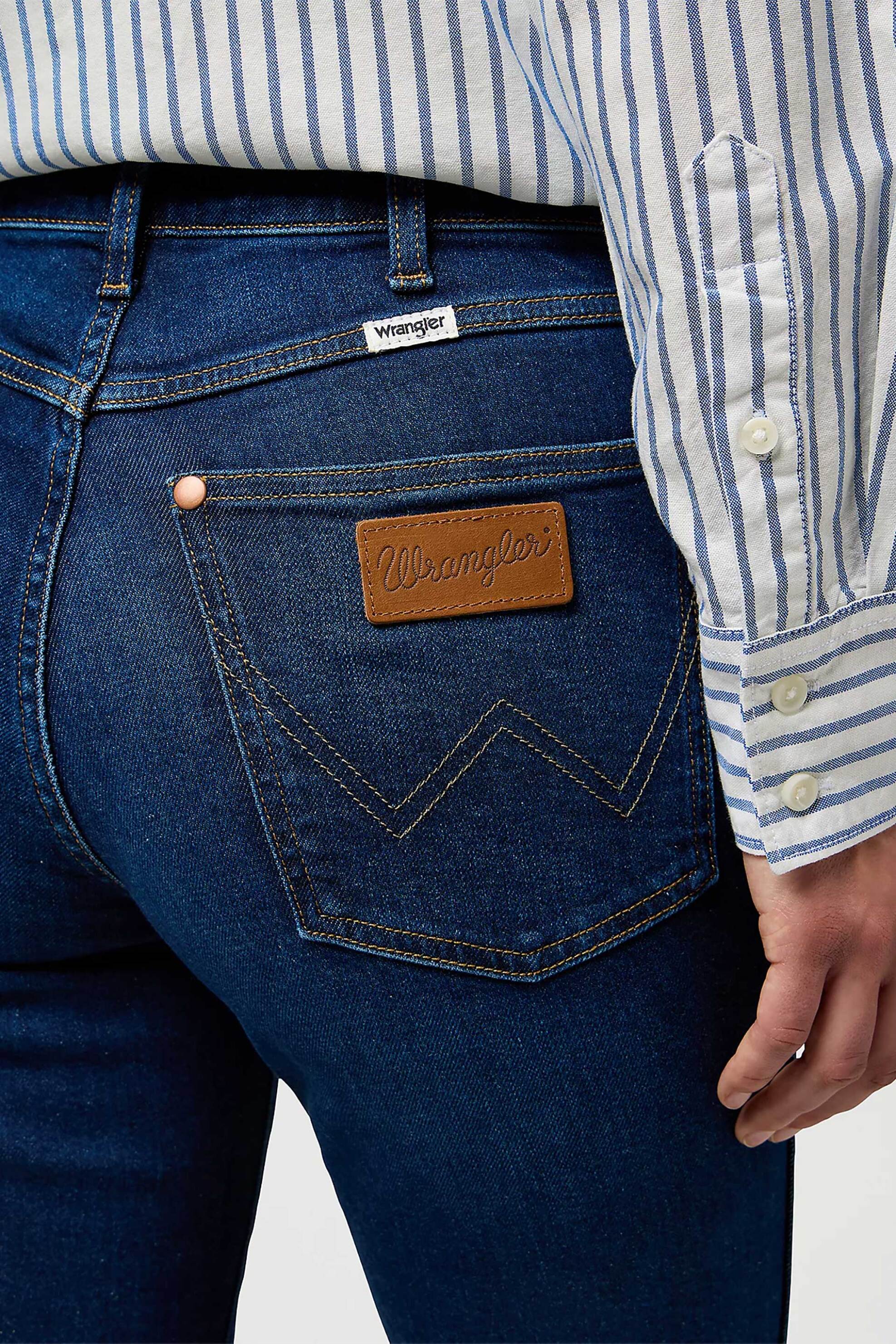 Wrangler® γυναικείο τζιν παντελόνι πεντάτσεπο Straight Fit "Posh Parade" - 112371174 Denim Blue Σκούρο φωτογραφία