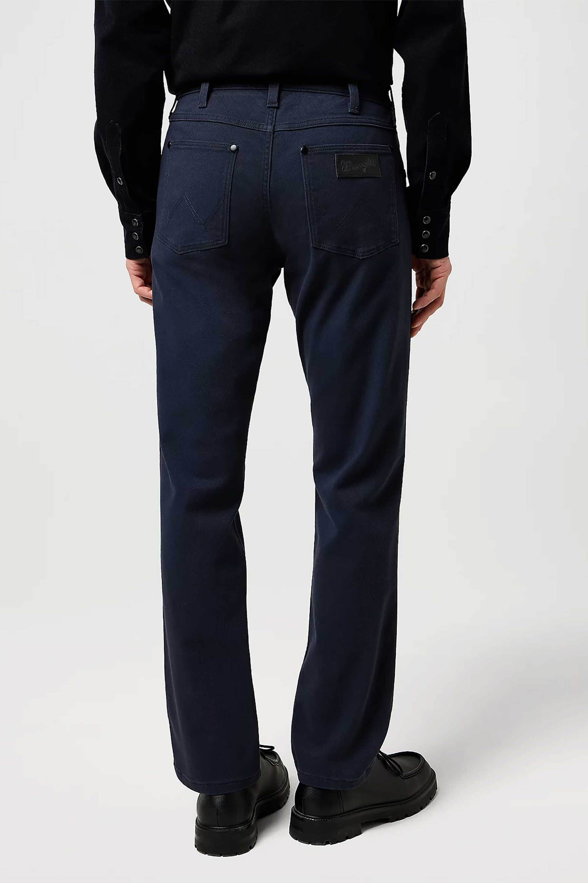 Wrangler® ανδρικό τζιν παντελόνι πεντάτσεπο Straight Fit "Greensboro" - 112370721 Denim Blue Σκούρο φωτογραφία