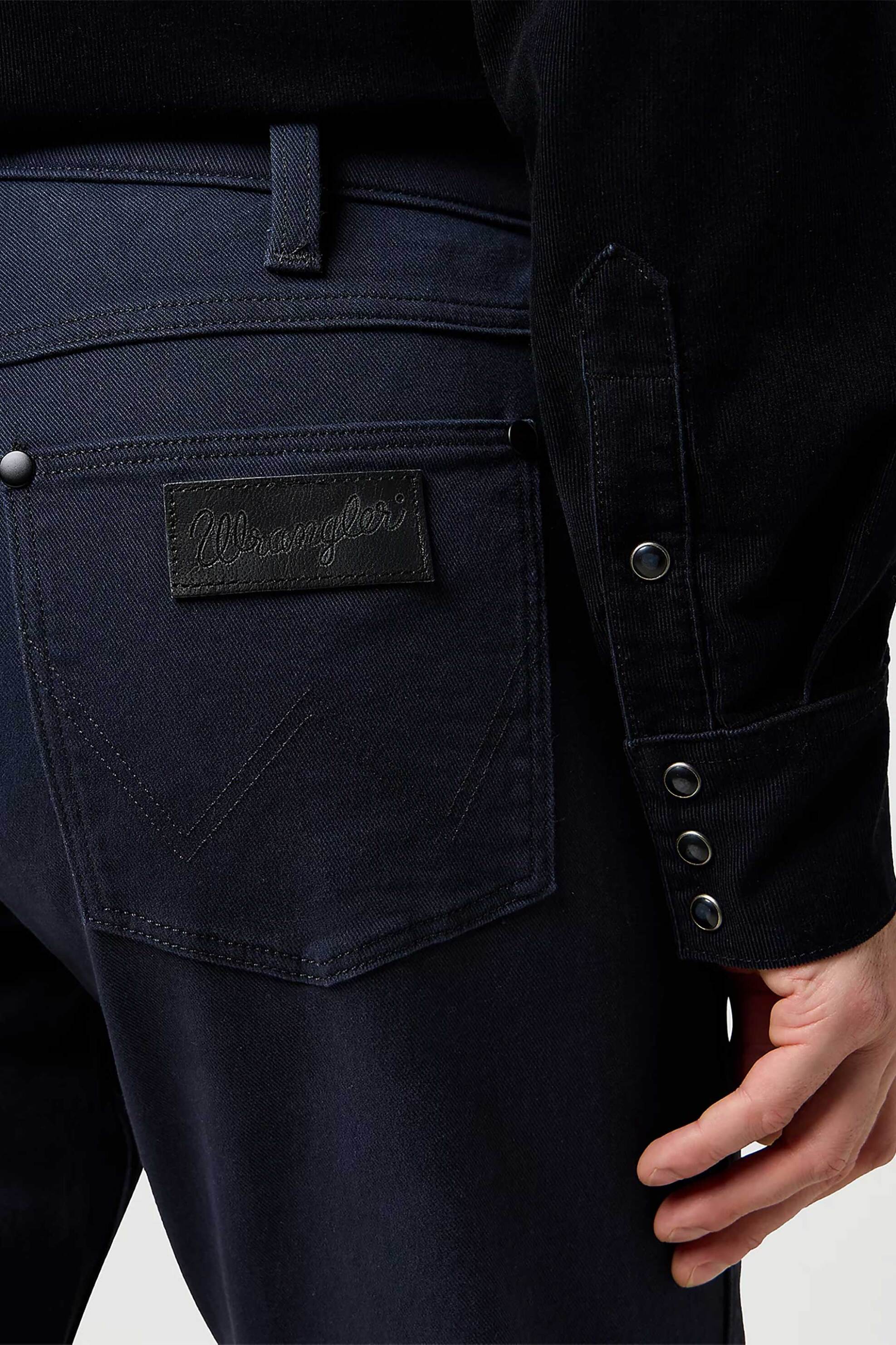 Wrangler® ανδρικό τζιν παντελόνι πεντάτσεπο Straight Fit "Greensboro" - 112370721 Denim Blue Σκούρο φωτογραφία