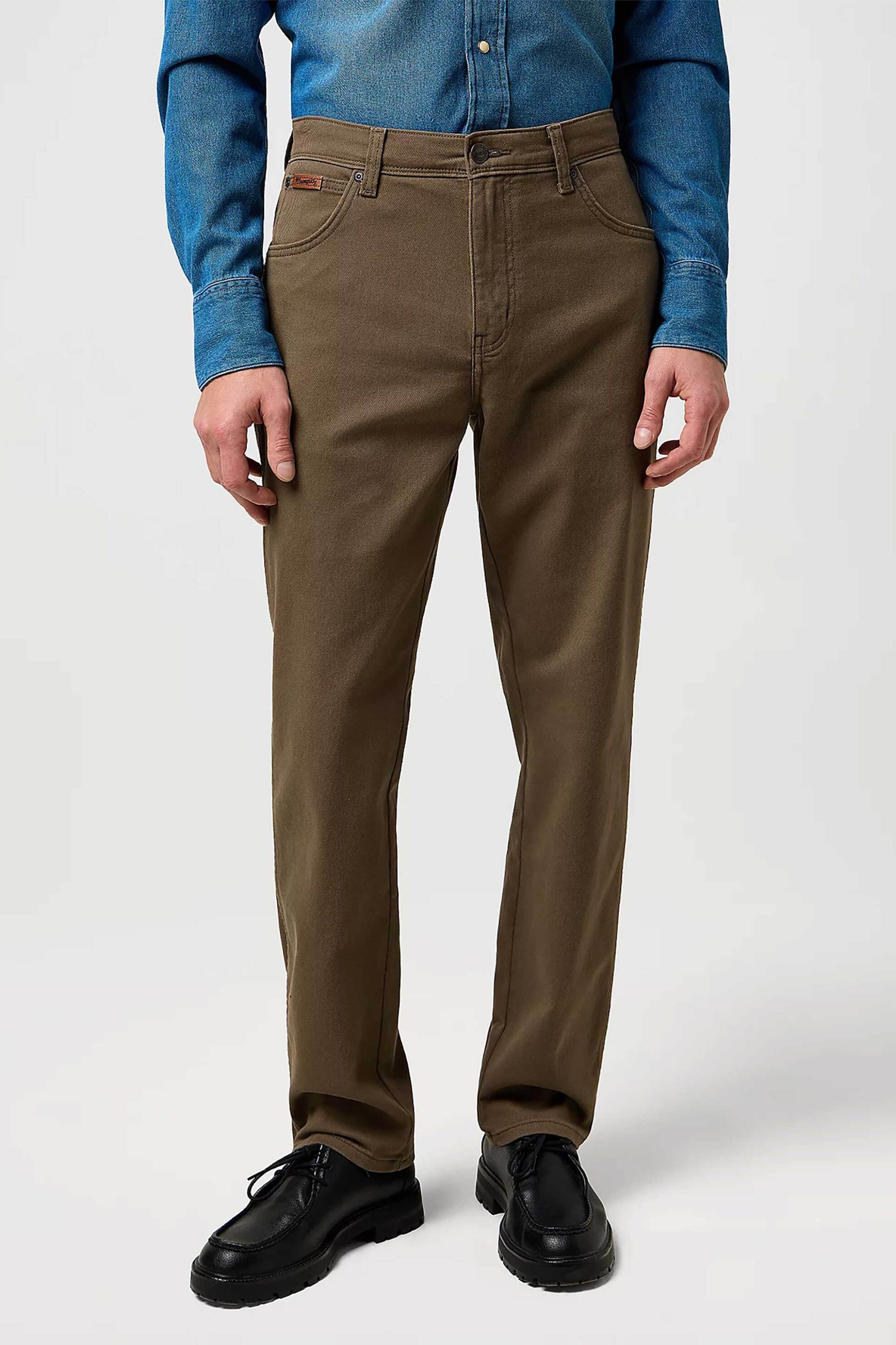 Wrangler® ανδρικό τζιν παντελόνι πεντάτσεπο "Texas Tarmac" Straight Fit - 112371644 Καφέ φωτογραφία