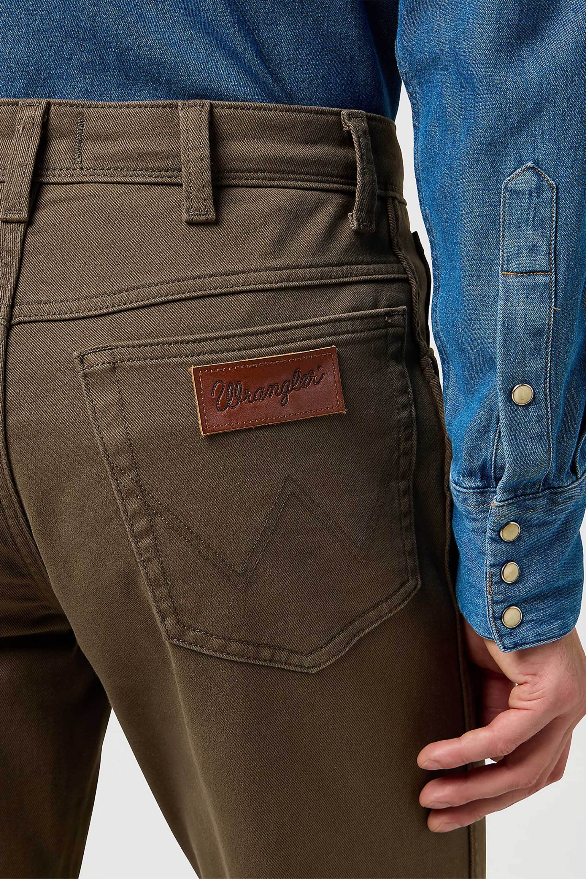 Wrangler® ανδρικό τζιν παντελόνι πεντάτσεπο "Texas Tarmac" Straight Fit - 112371644 Καφέ φωτογραφία