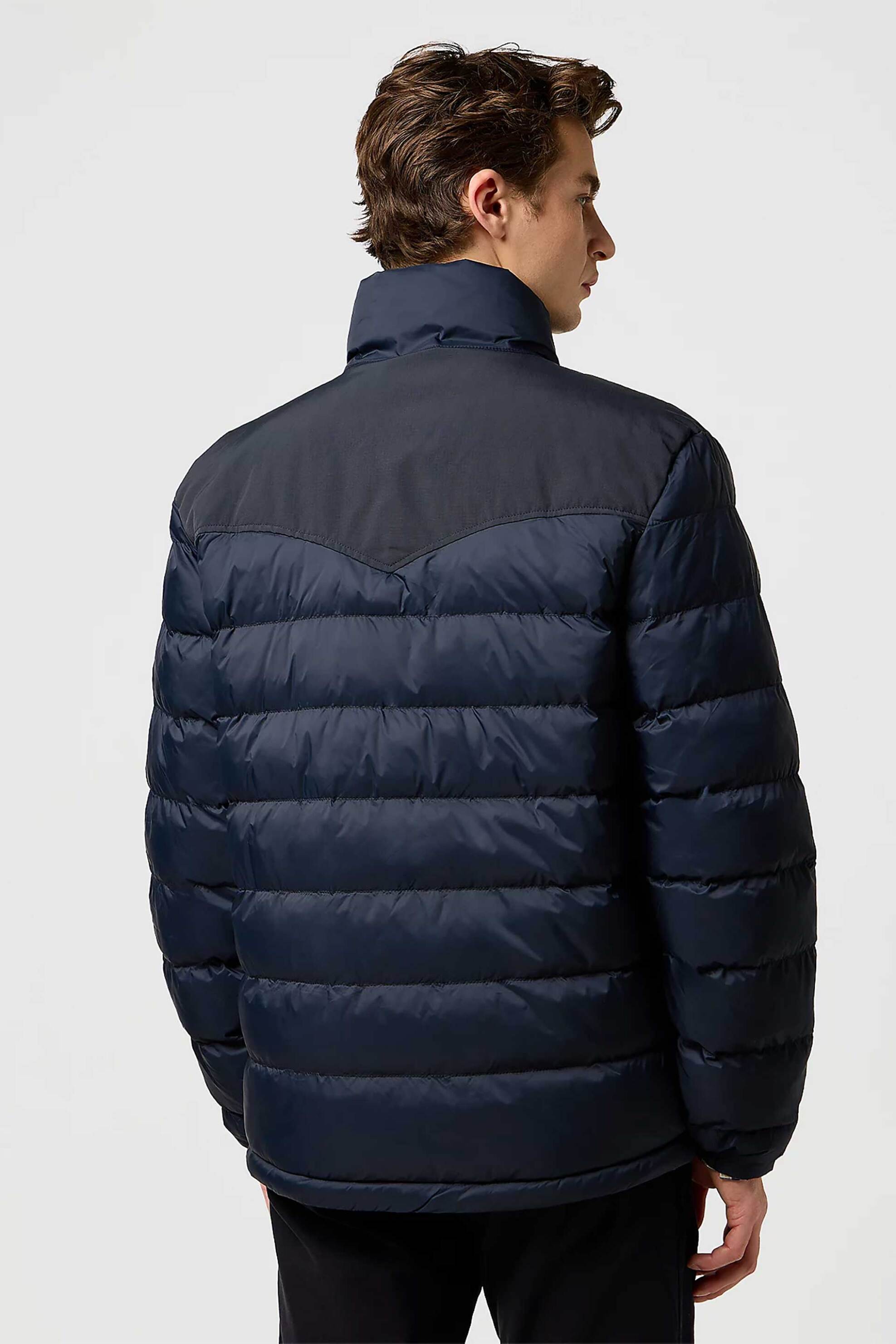 Wrangler® ανδρικό puffer μπουφάν με καπιτονέ σχέδιο και ψηλό λαιμό Regular Fit - 112371447 Μαύρο φωτογραφία