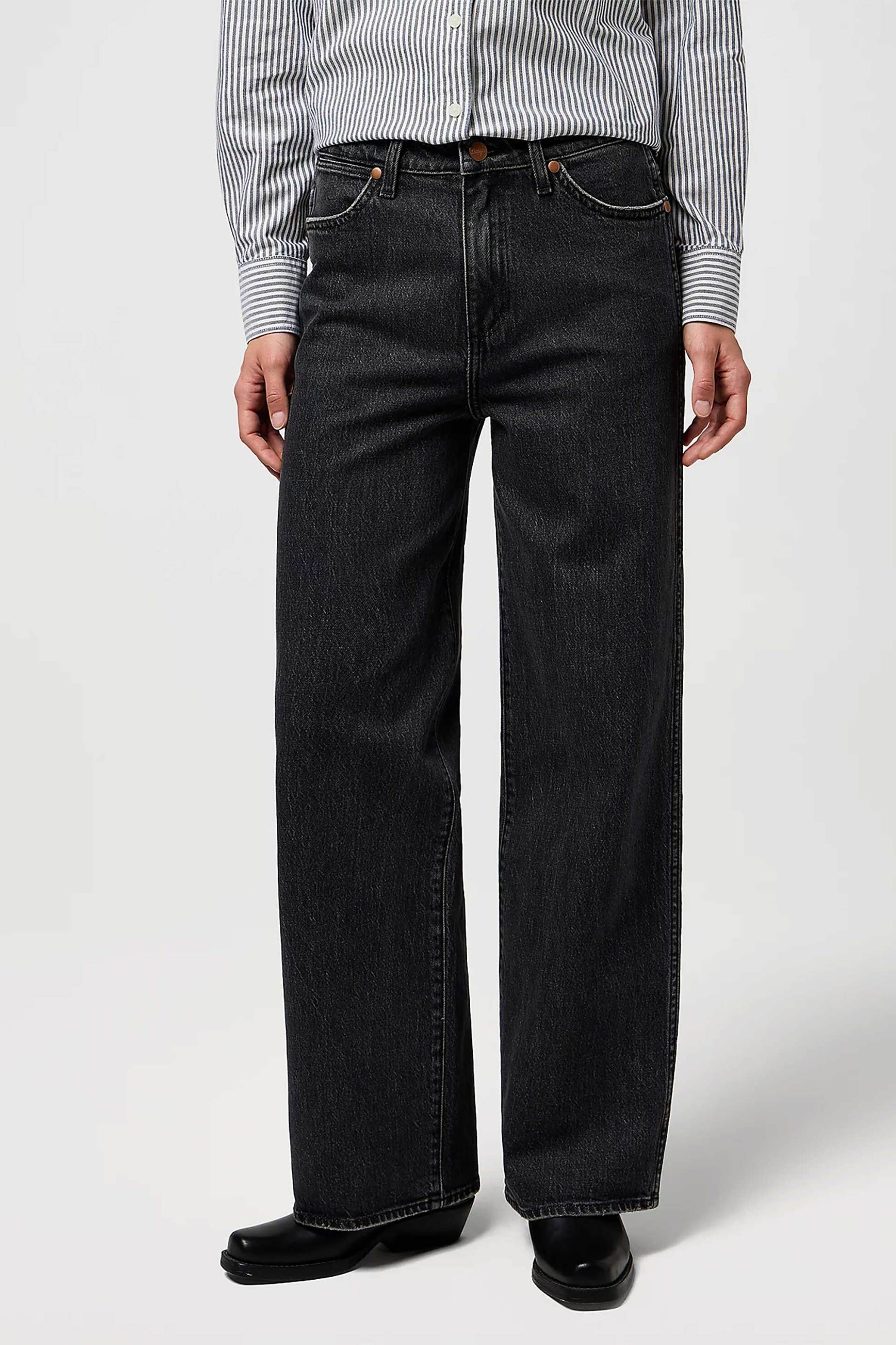 Wrangler® γυναικείο τζιν παντελόνι πεντάτσεπο Loose Straight Fit "90's" - 112371182 Μαύρο φωτογραφία