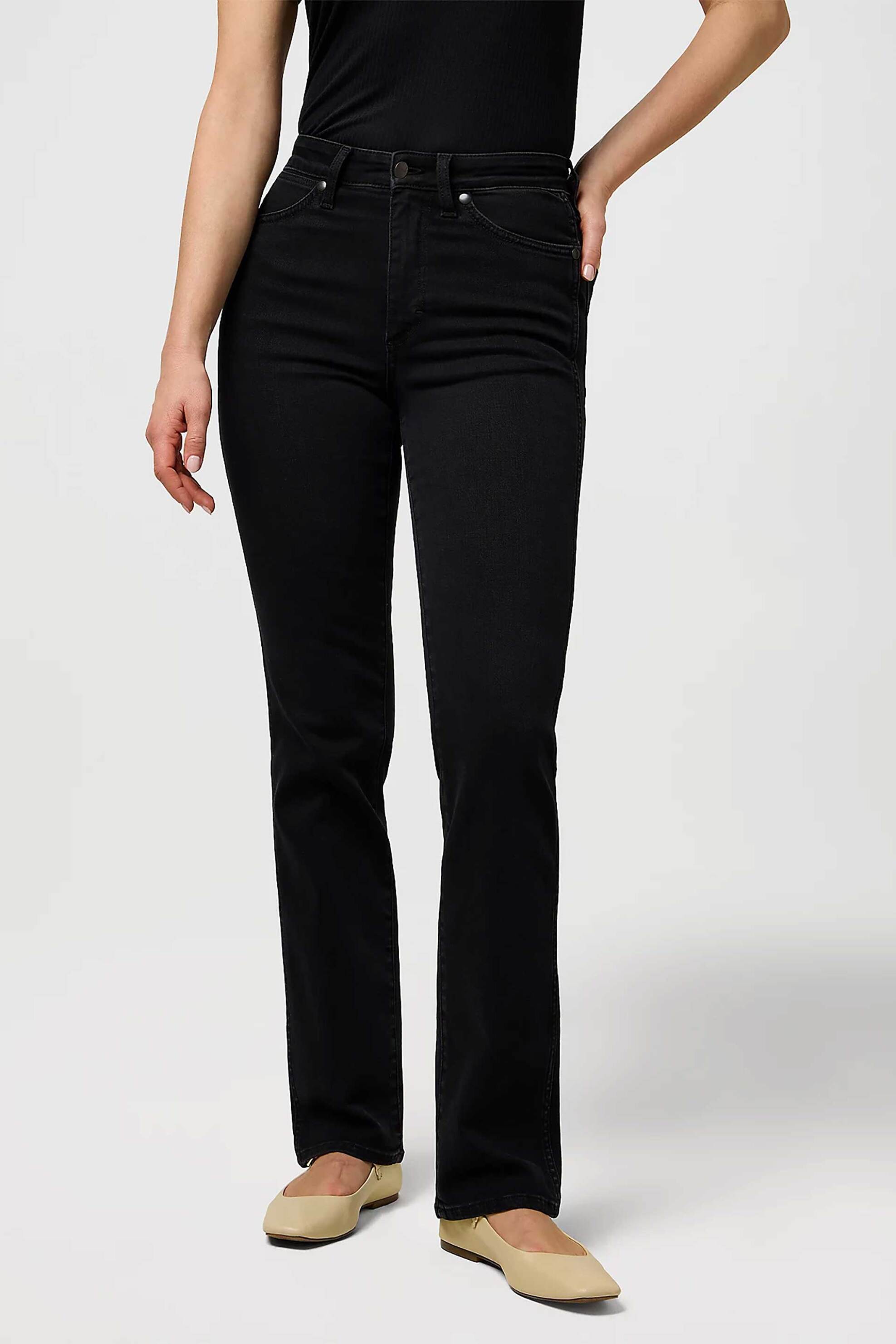 Wrangler® γυναικείο τζιν παντελόνι πεντάτσεπο Straight Fit - 112371749 Μαύρο φωτογραφία