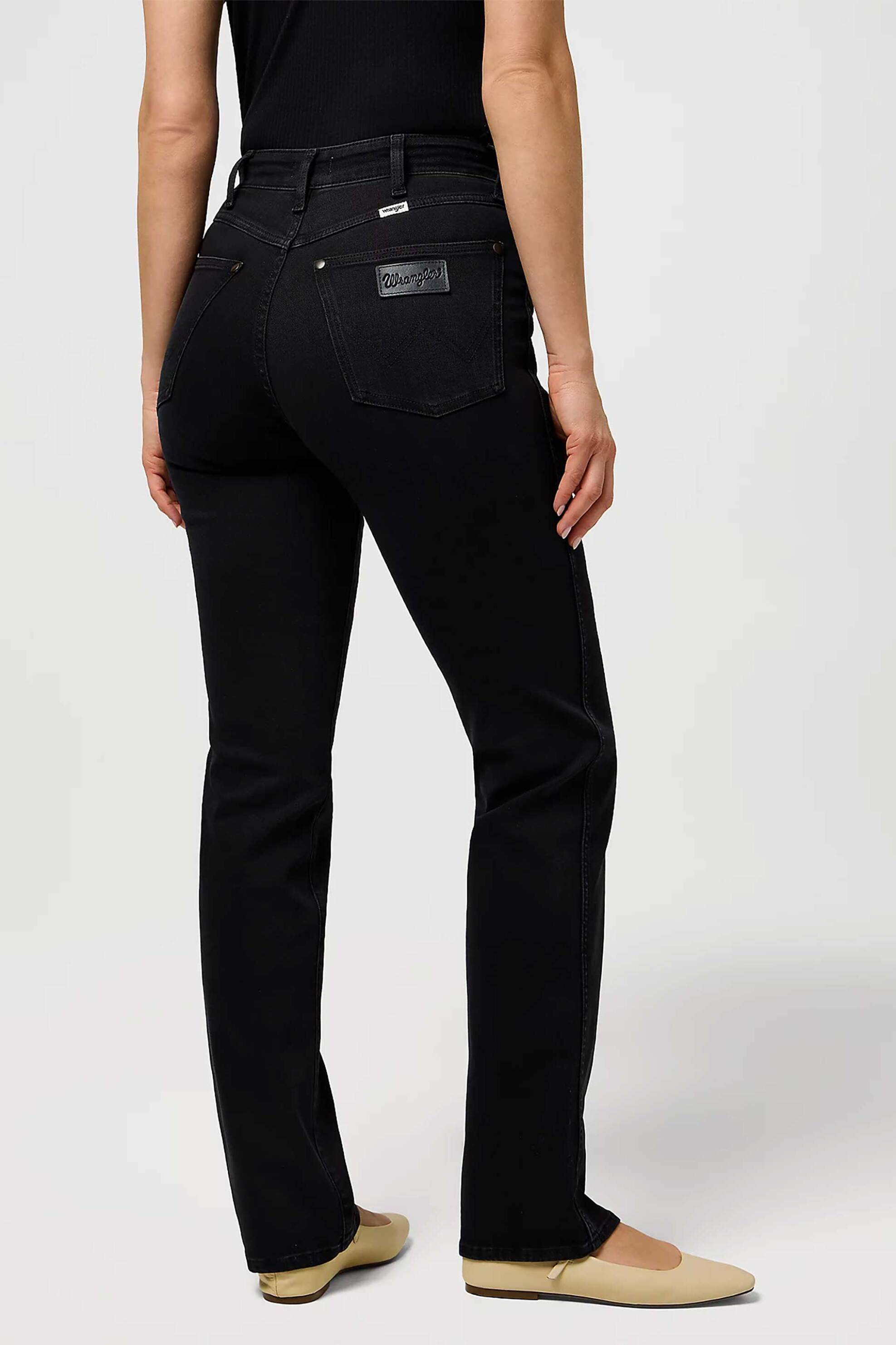 Wrangler® γυναικείο τζιν παντελόνι πεντάτσεπο Straight Fit - 112371749 Μαύρο φωτογραφία