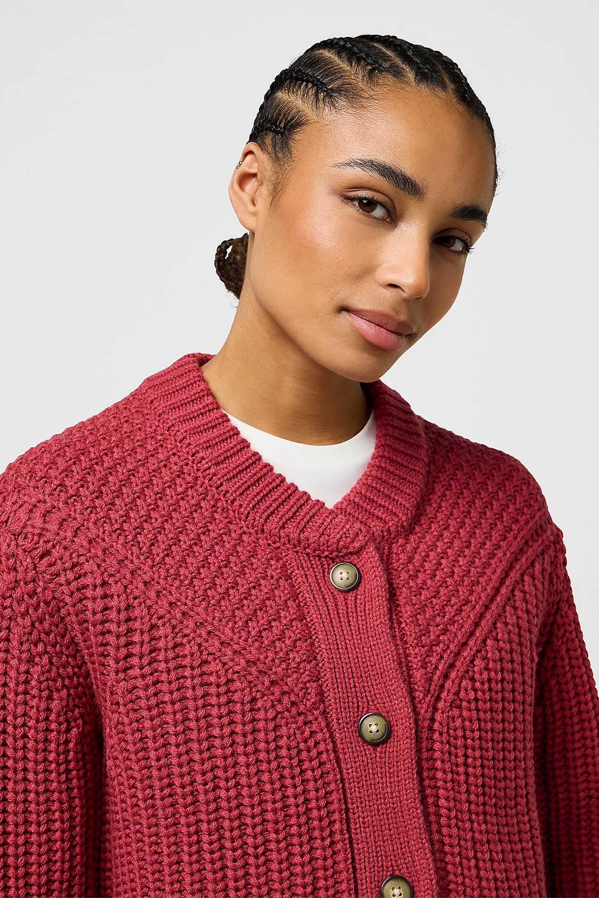 Wrangler® γυναικεία πλεκτή ζακέτα Regular Fit "Western" - 112370797 Κόκκινο φωτογραφία