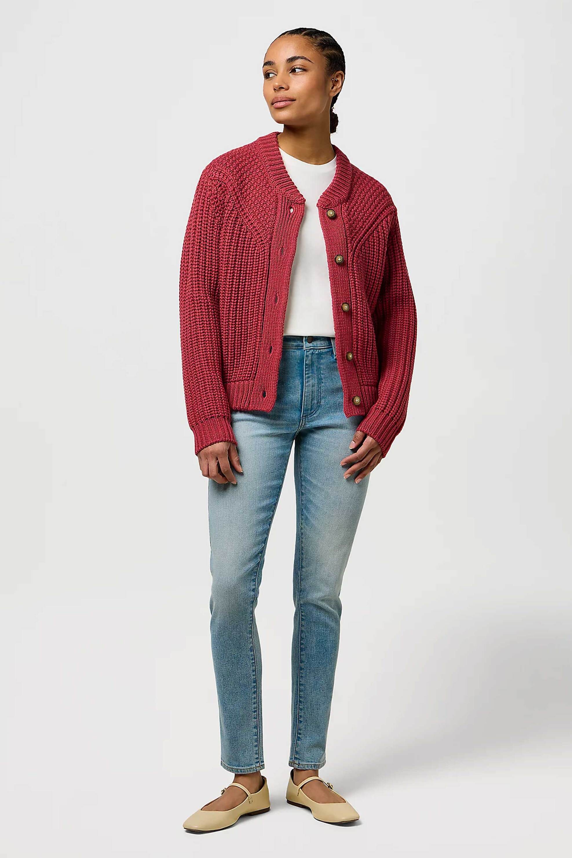 Wrangler® γυναικεία πλεκτή ζακέτα Regular Fit "Western" - 112370797 Κόκκινο φωτογραφία