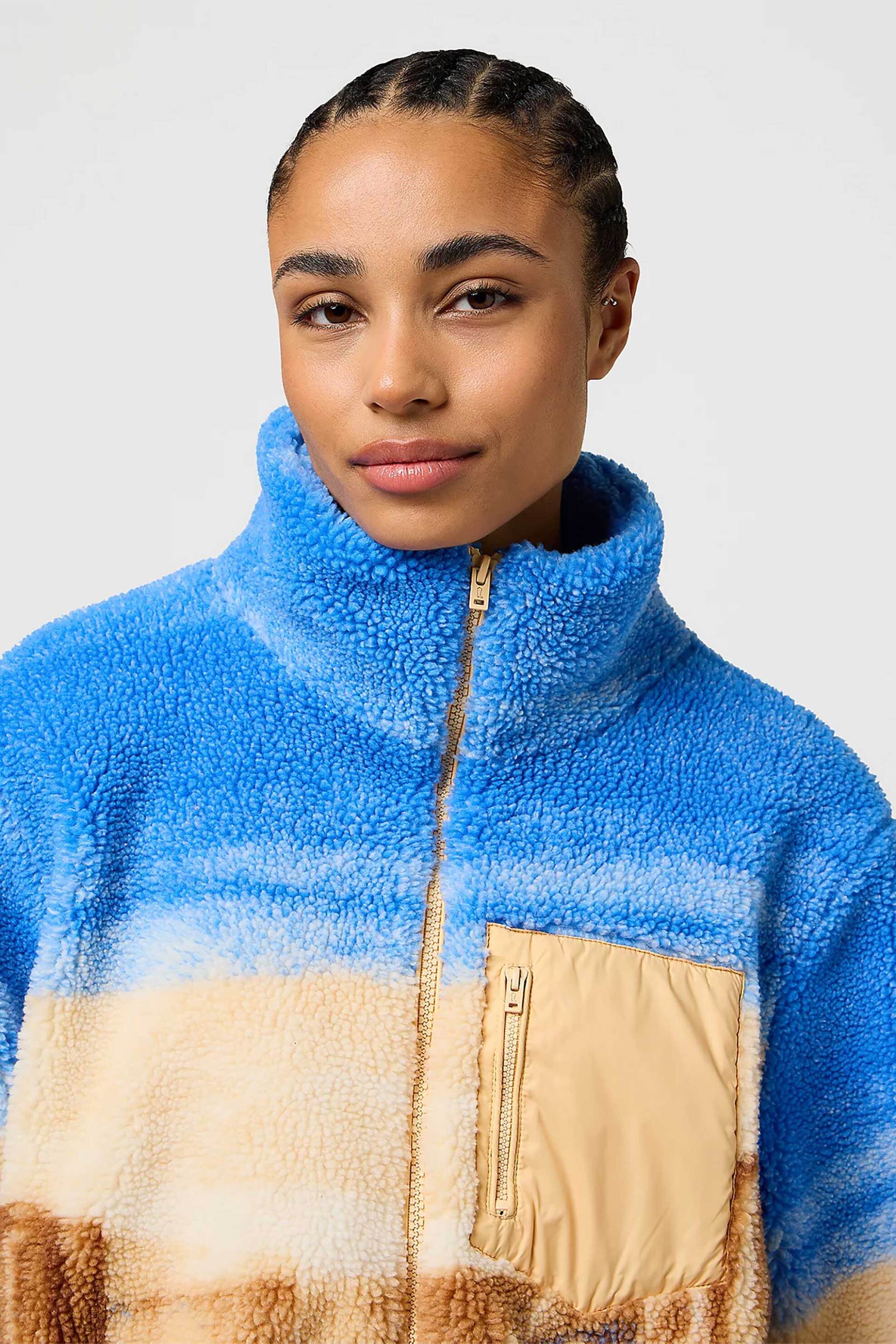 Wrangler® γυναικεία ζακέτα μπουκλέ με σχέδιο Relaxed Fit "Transitional" - 112370811 Πολύχρωμο φωτογραφία