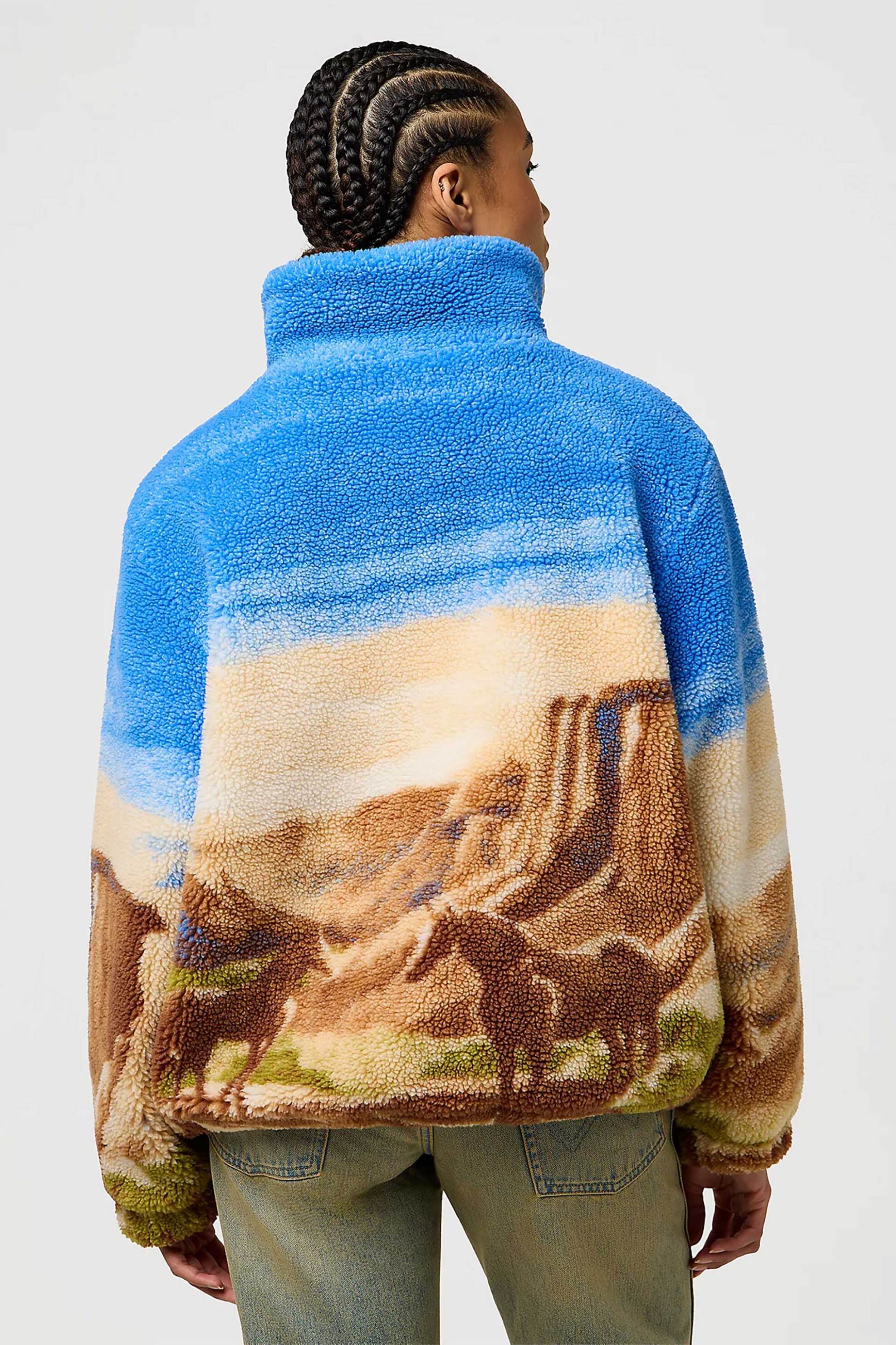 Wrangler® γυναικεία ζακέτα μπουκλέ με σχέδιο Relaxed Fit "Transitional" - 112370811 Πολύχρωμο φωτογραφία