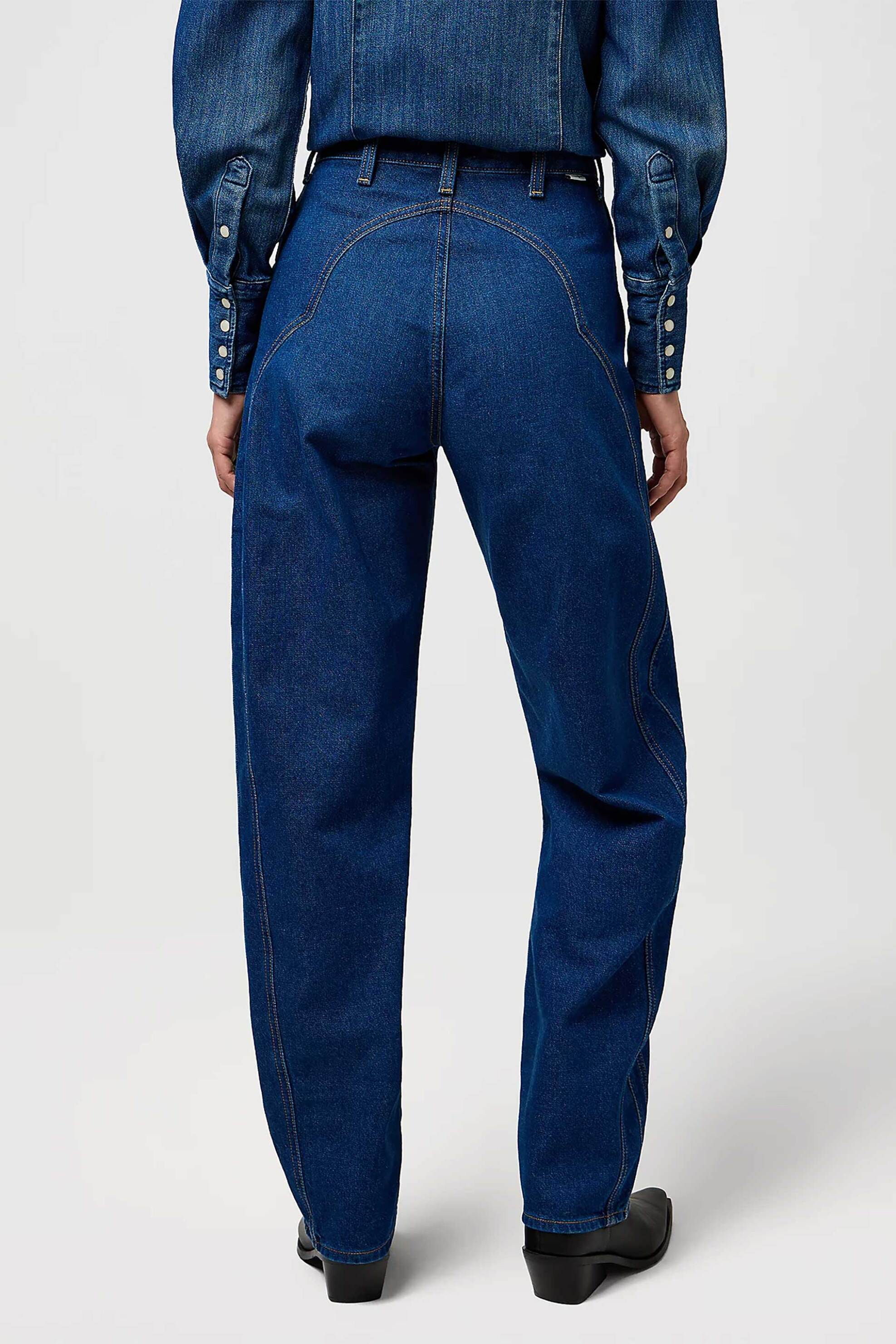 Wrangler® γυναικείο τζιν παντελόνι πεντάτσεπο Barrel Fit "Sleek" - 112371152 Denim Blue φωτογραφία