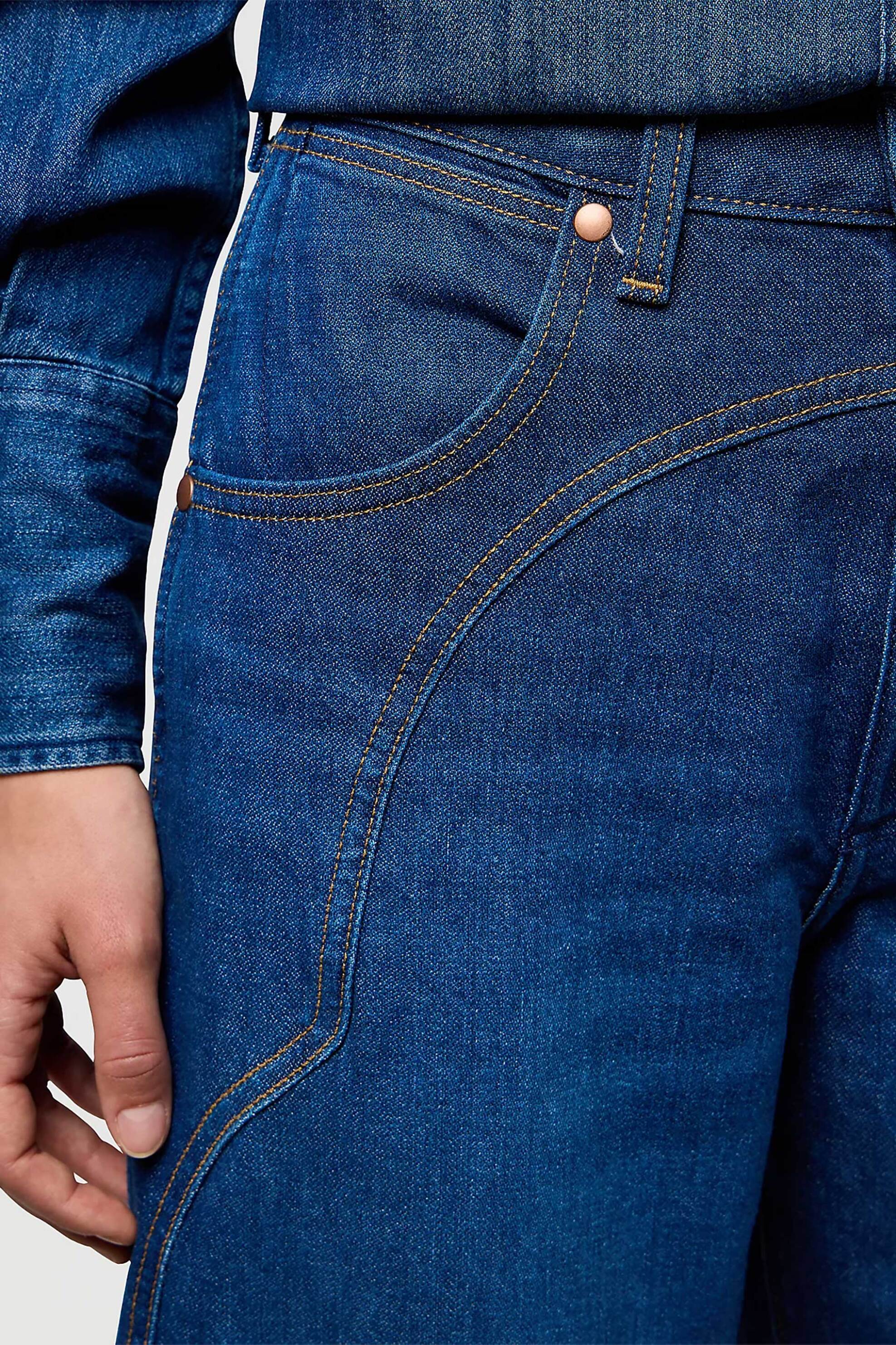 Wrangler® γυναικείο τζιν παντελόνι πεντάτσεπο Barrel Fit "Sleek" - 112371152 Denim Blue φωτογραφία