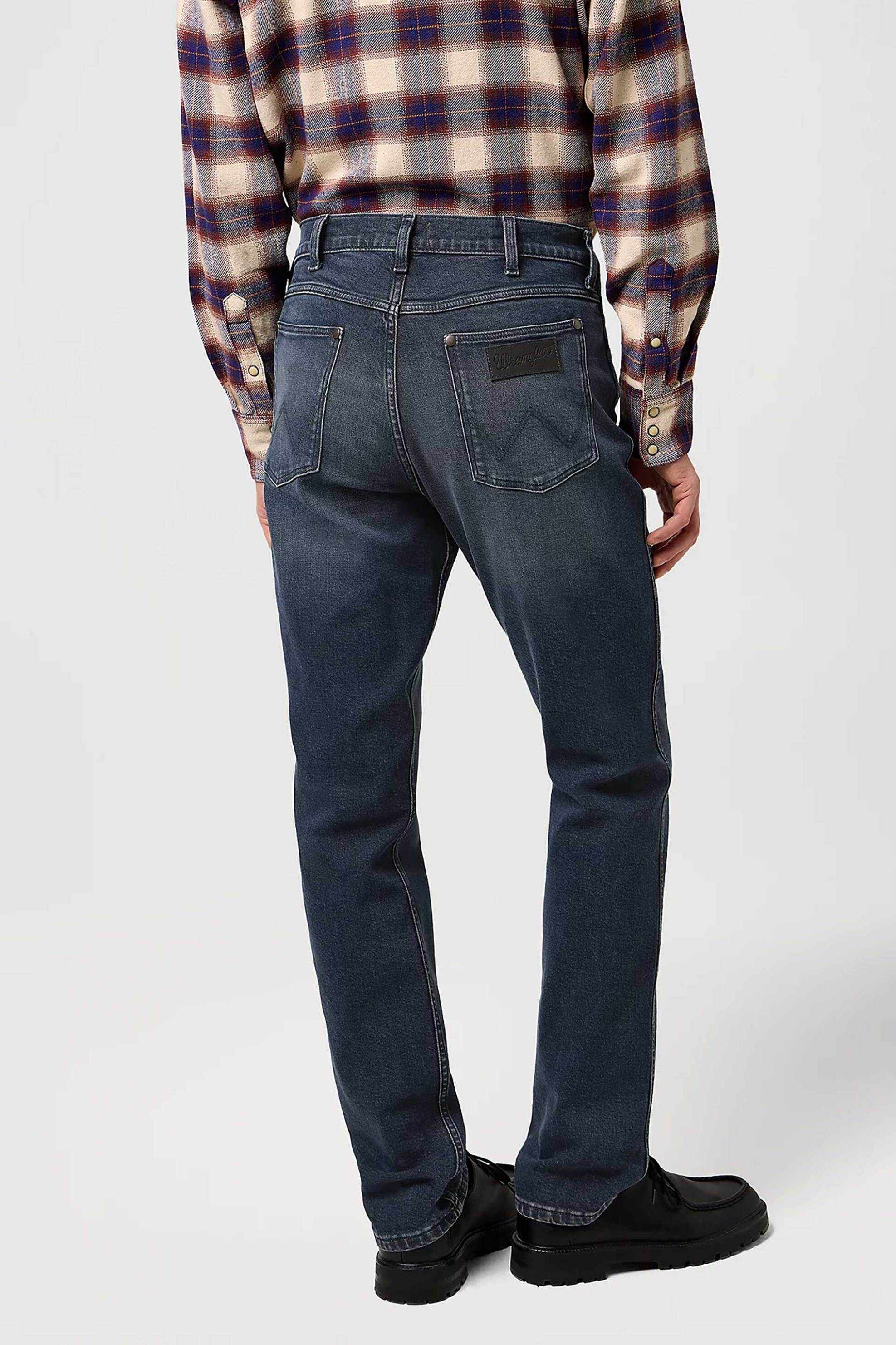 Wrangler® ανδρικό τζιν παντελόνι πεντάτσεπο Straight Fit "Greensboro" - 112370847 Denim Blue Σκούρο φωτογραφία