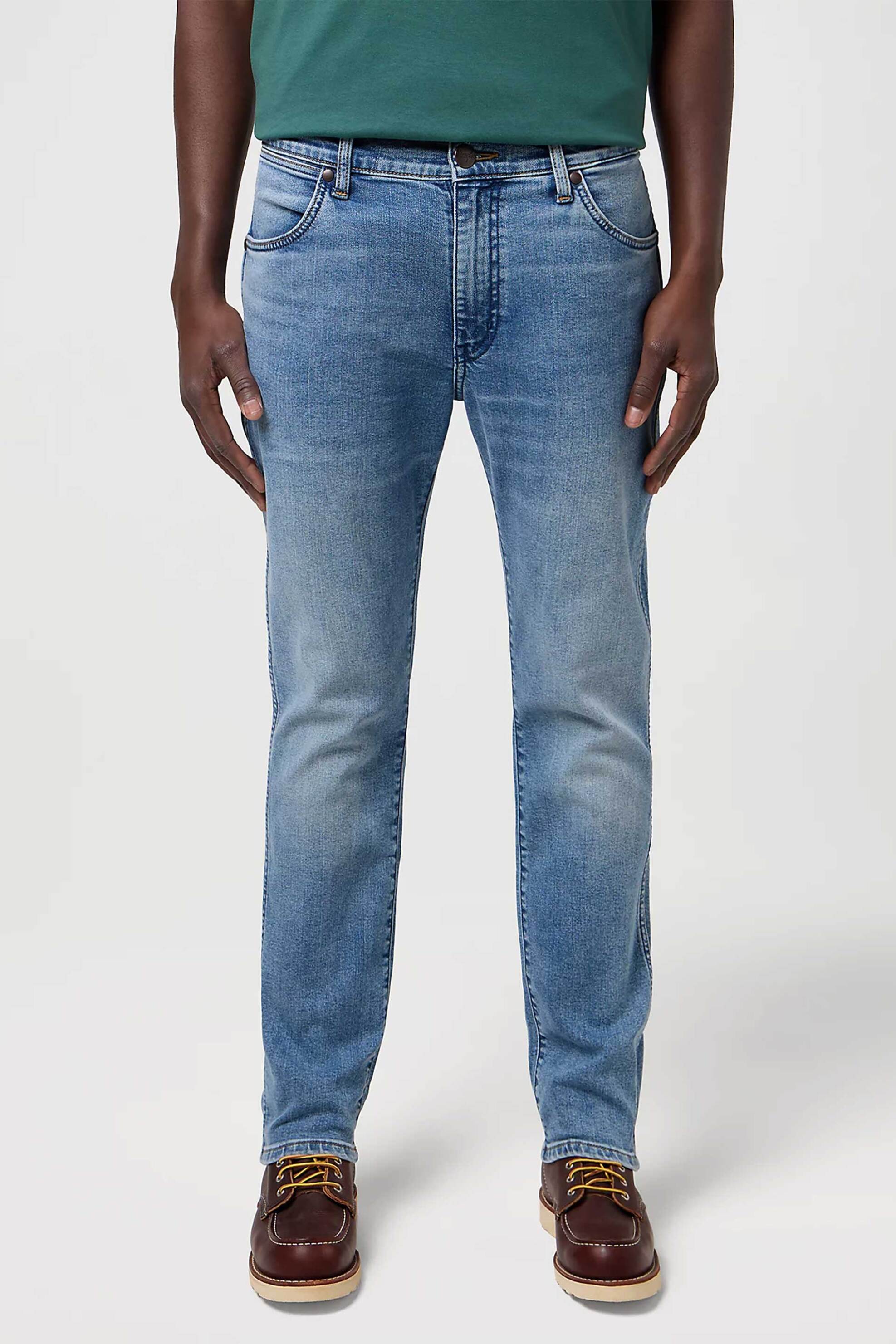 Wrangler® ανδρικό τζιν παντελόνι πεντάτσεπο Slim Tapered Fit "Larston" - 112371026 Denim Blue φωτογραφία